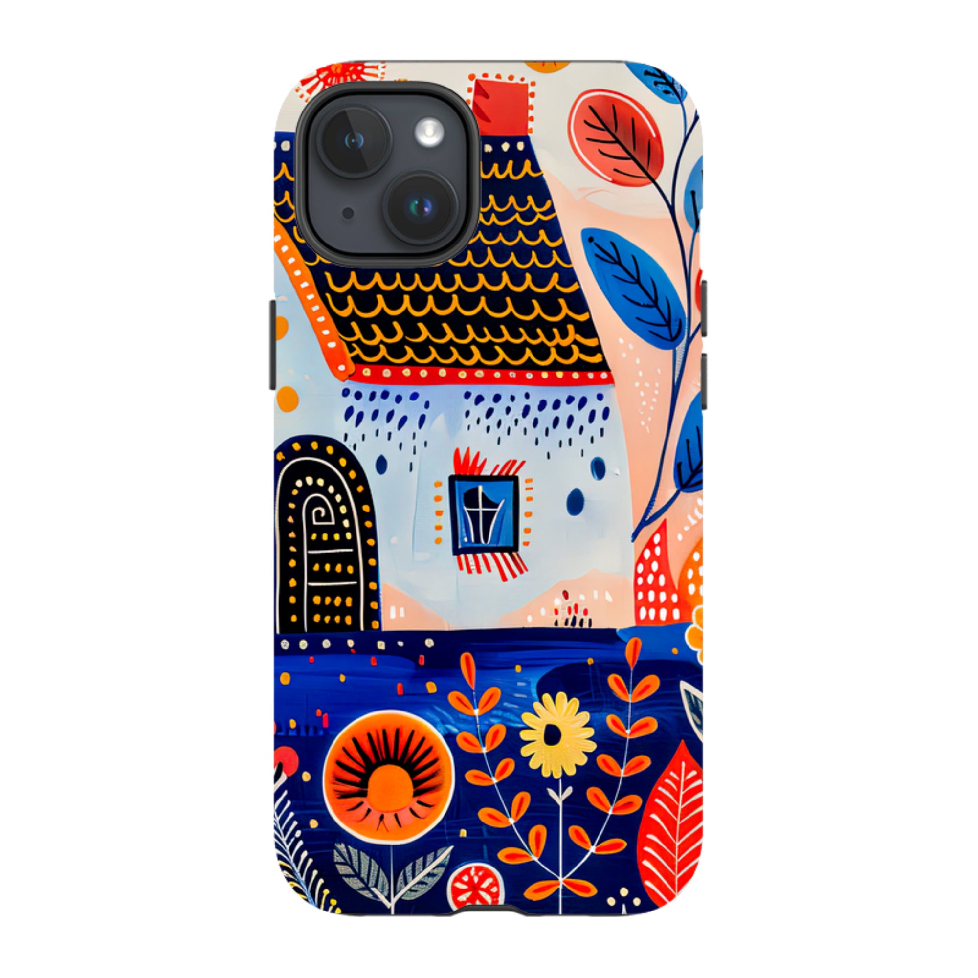 iPhone Case - Folk Art House VIII
