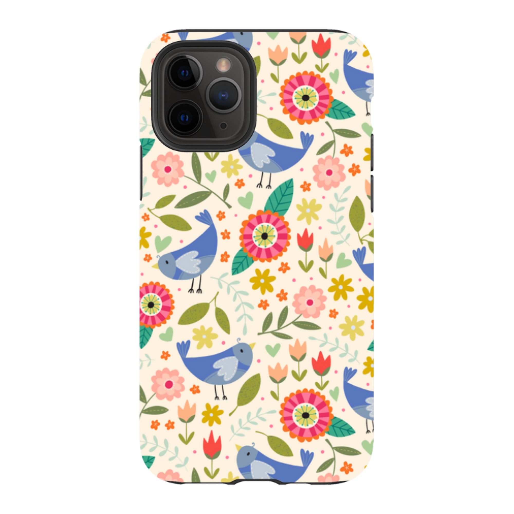 iPhone Tough Case - Bird Pattern I By Suzy Taylor