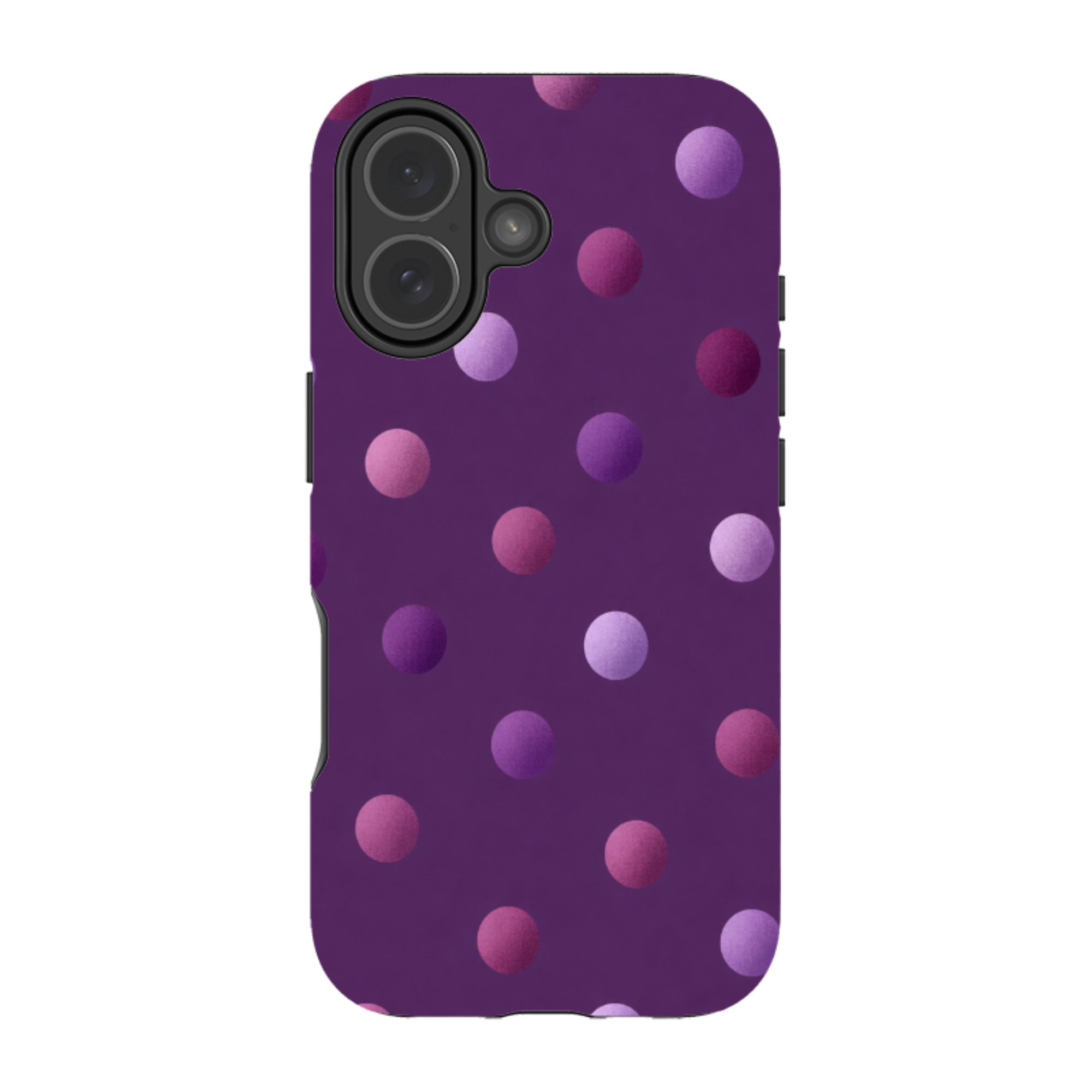 iPhone MagSafe Tough Case - Purple Polka Dot