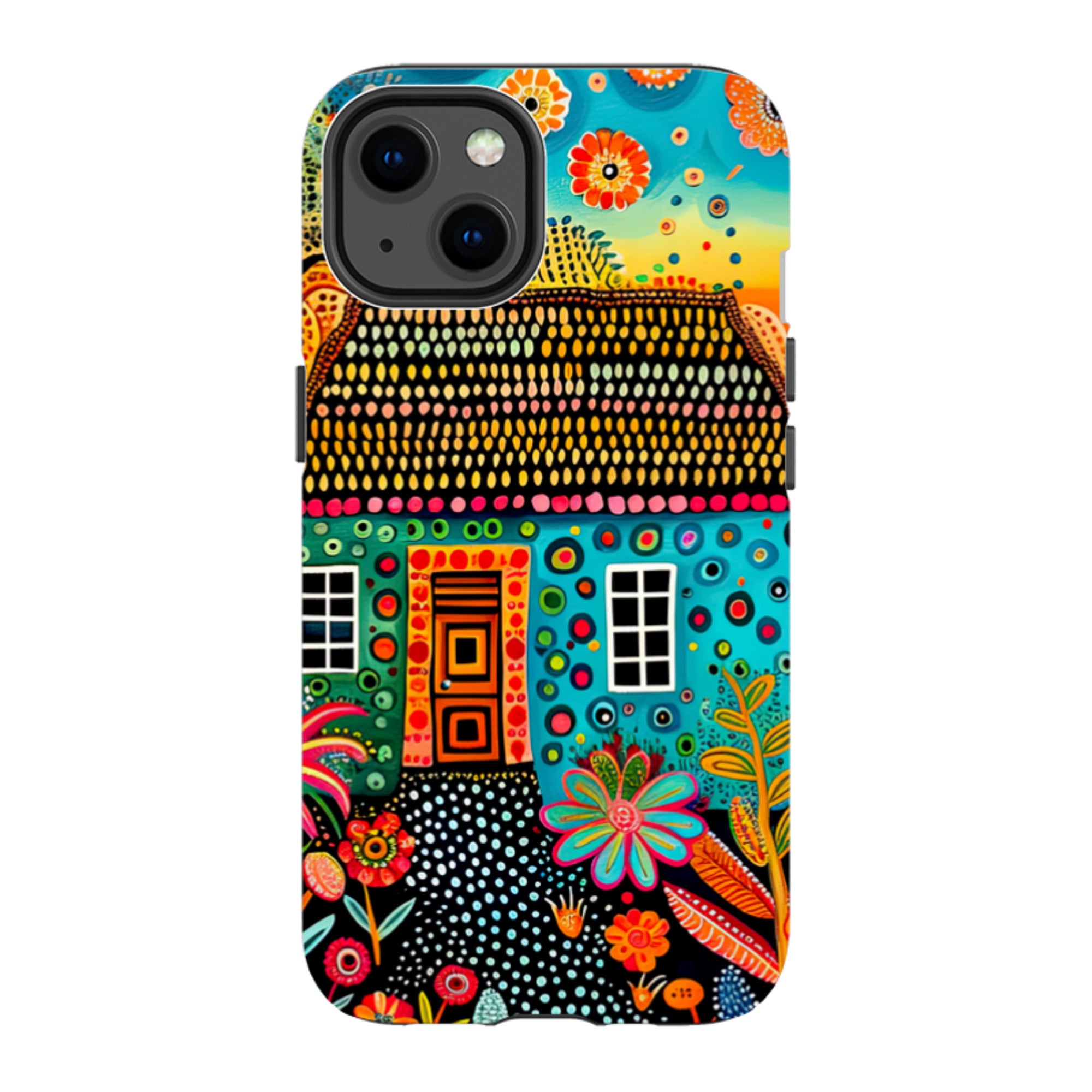 iPhone Case - Folk Art House VII