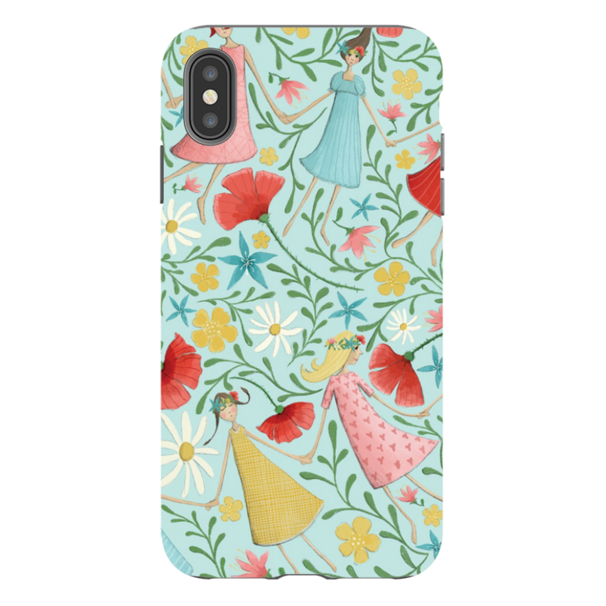 iPhone Tough Case - Midsummer Dance Blue By Maja Lindberg
