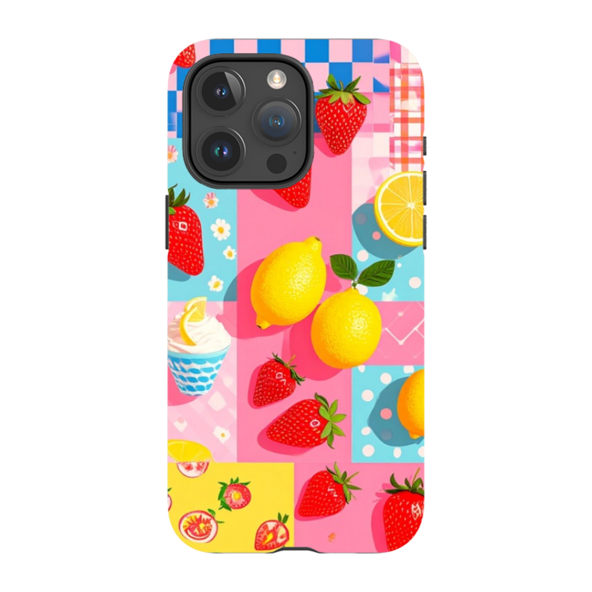 iPhone Tough Case - Lemon Strawberry Ice Cream