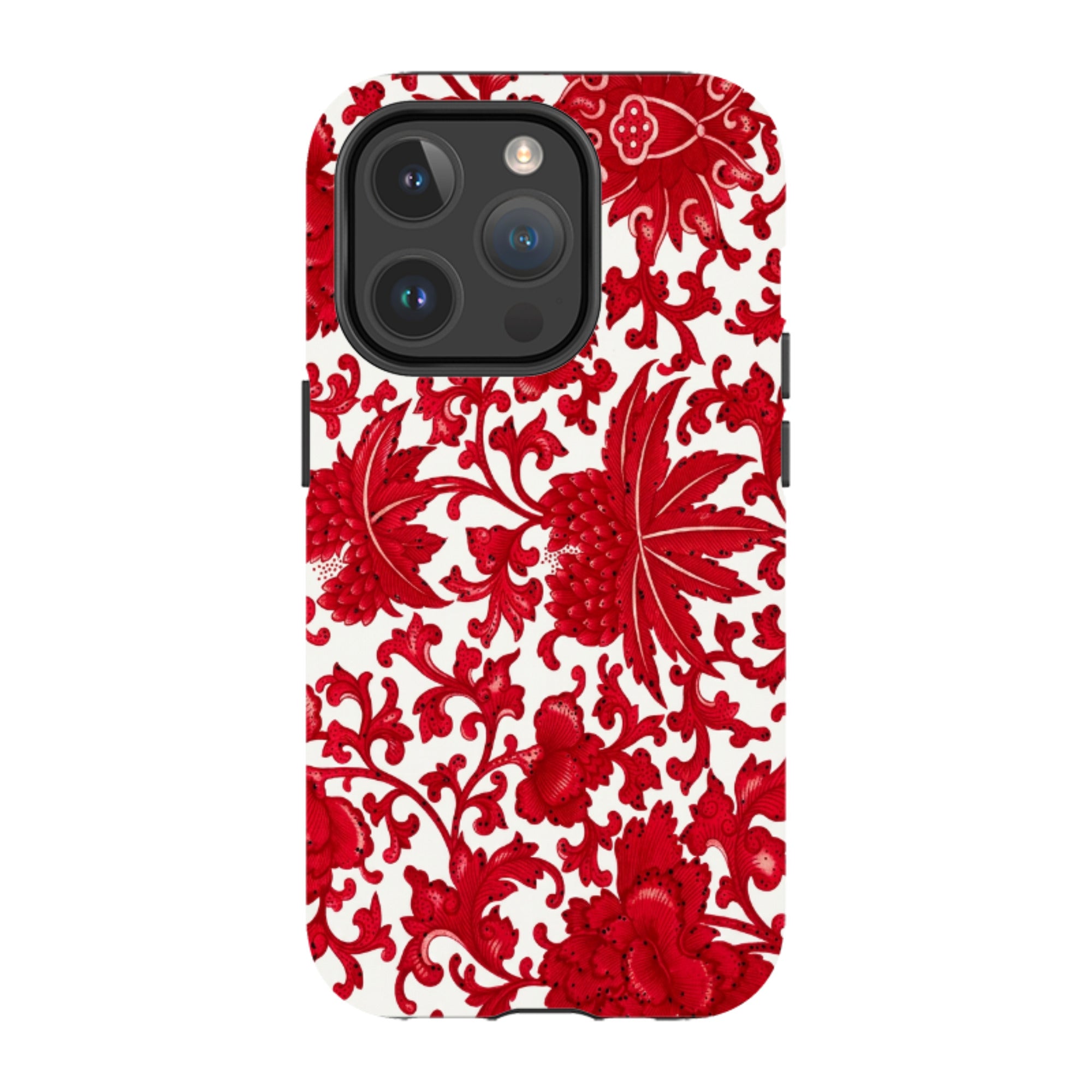 iPhone MagSafe Tough Case - Red Chinoiserie Floral
