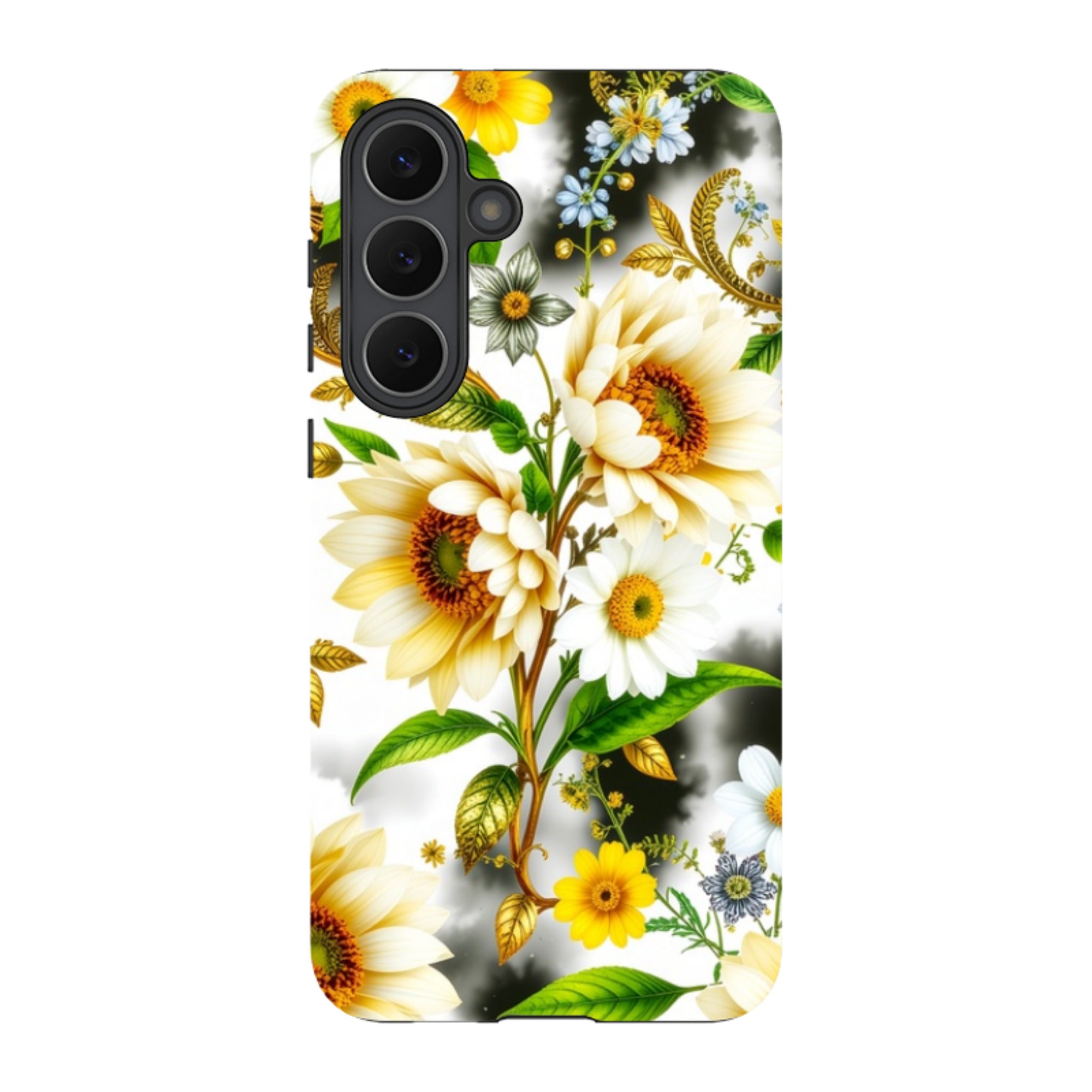 Samsung Tough  Case - Gold Flowers