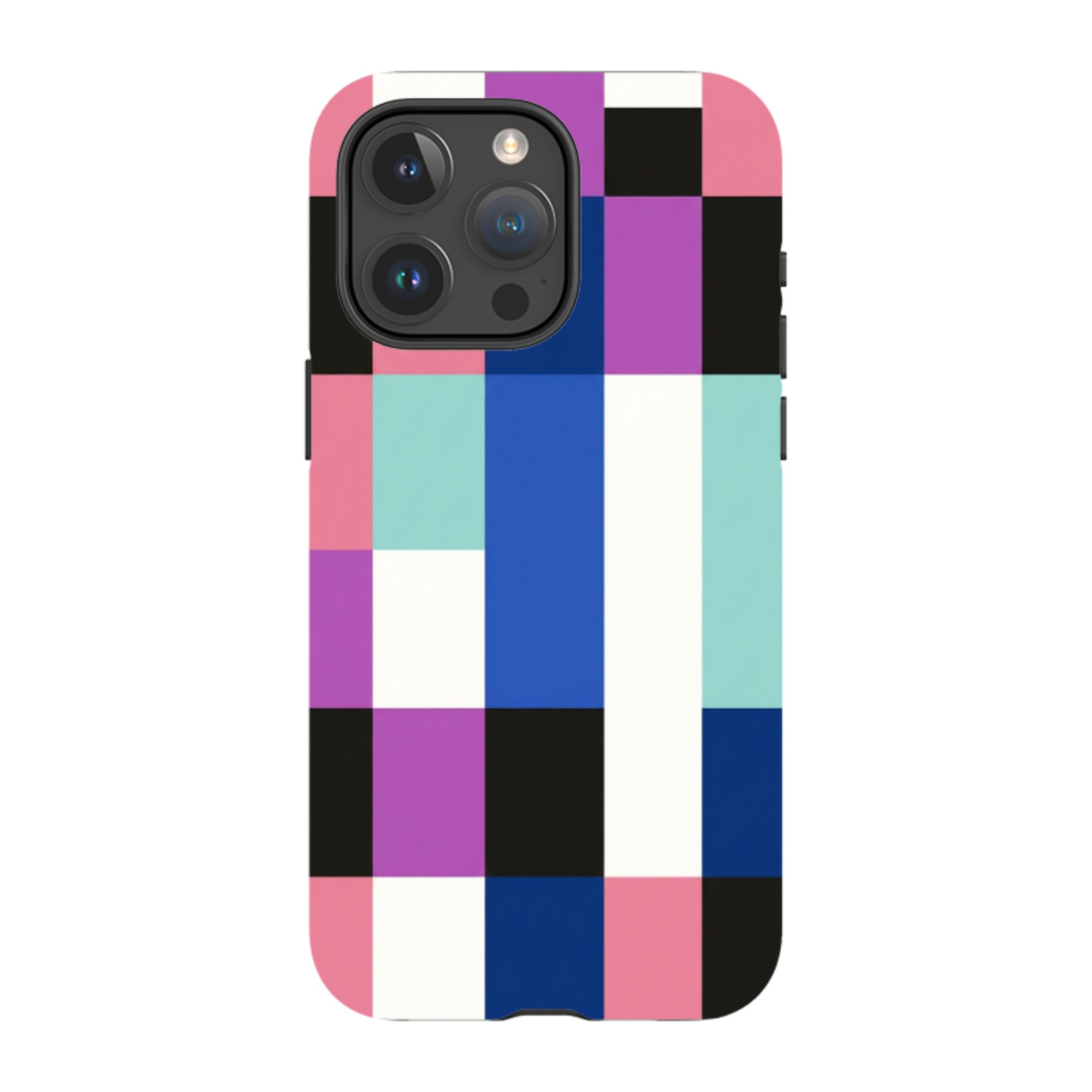iPhone MagSafe Tough Case - Pastel Cyberpunk Checkerboard