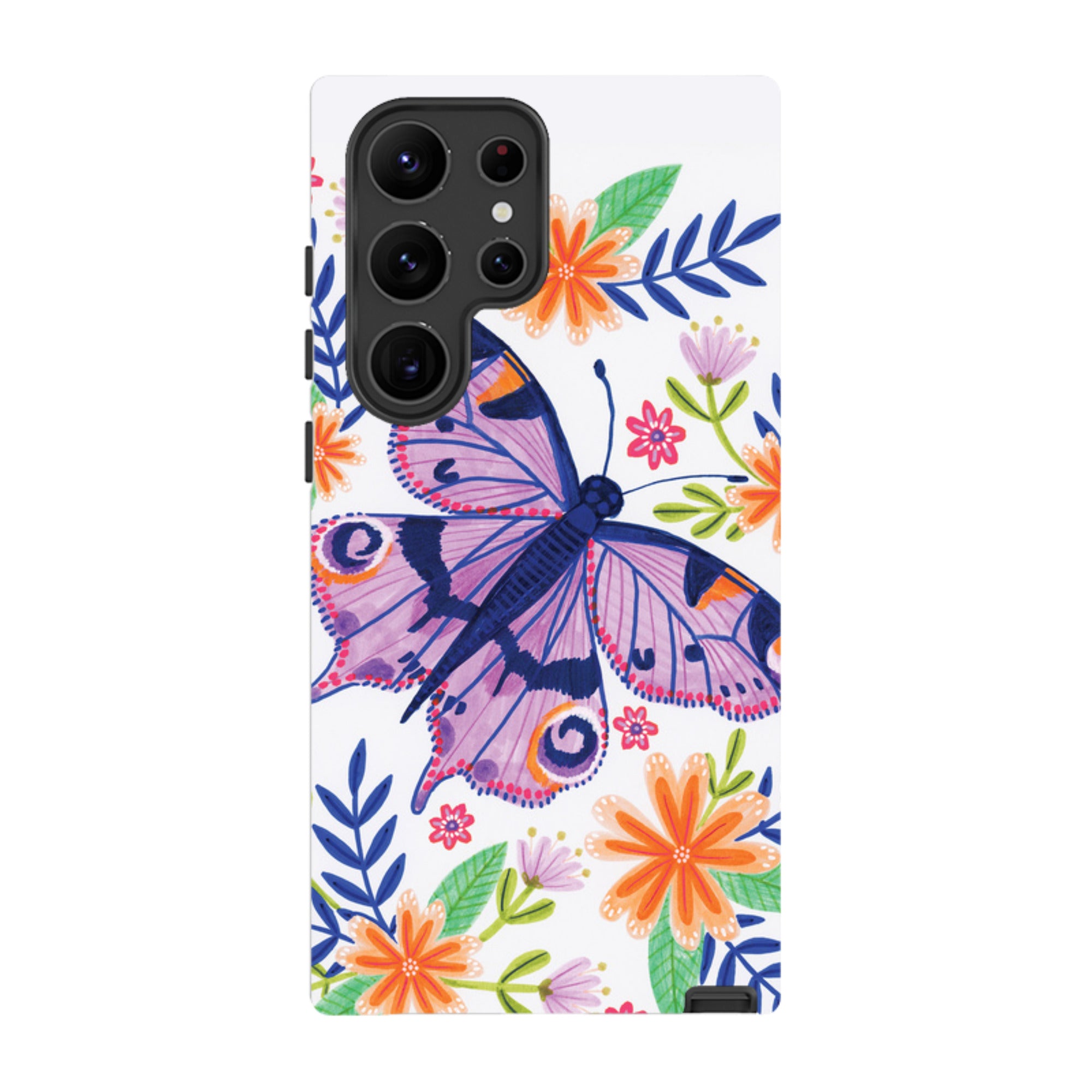 Samsung Tough Case - Floral Lilac Butterfly By Lee Foster Wilson