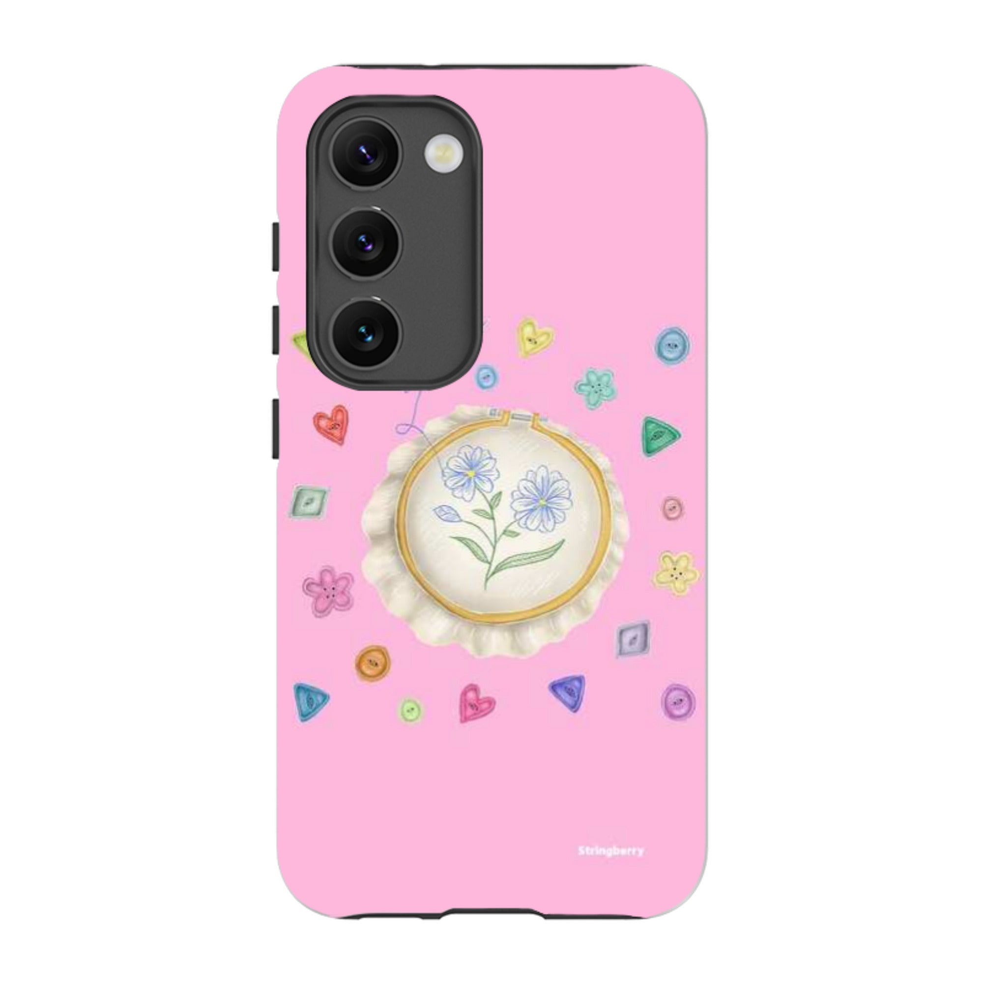 Samsung Tough Case - Flower Buttons Needlework By Catherine Rowe
