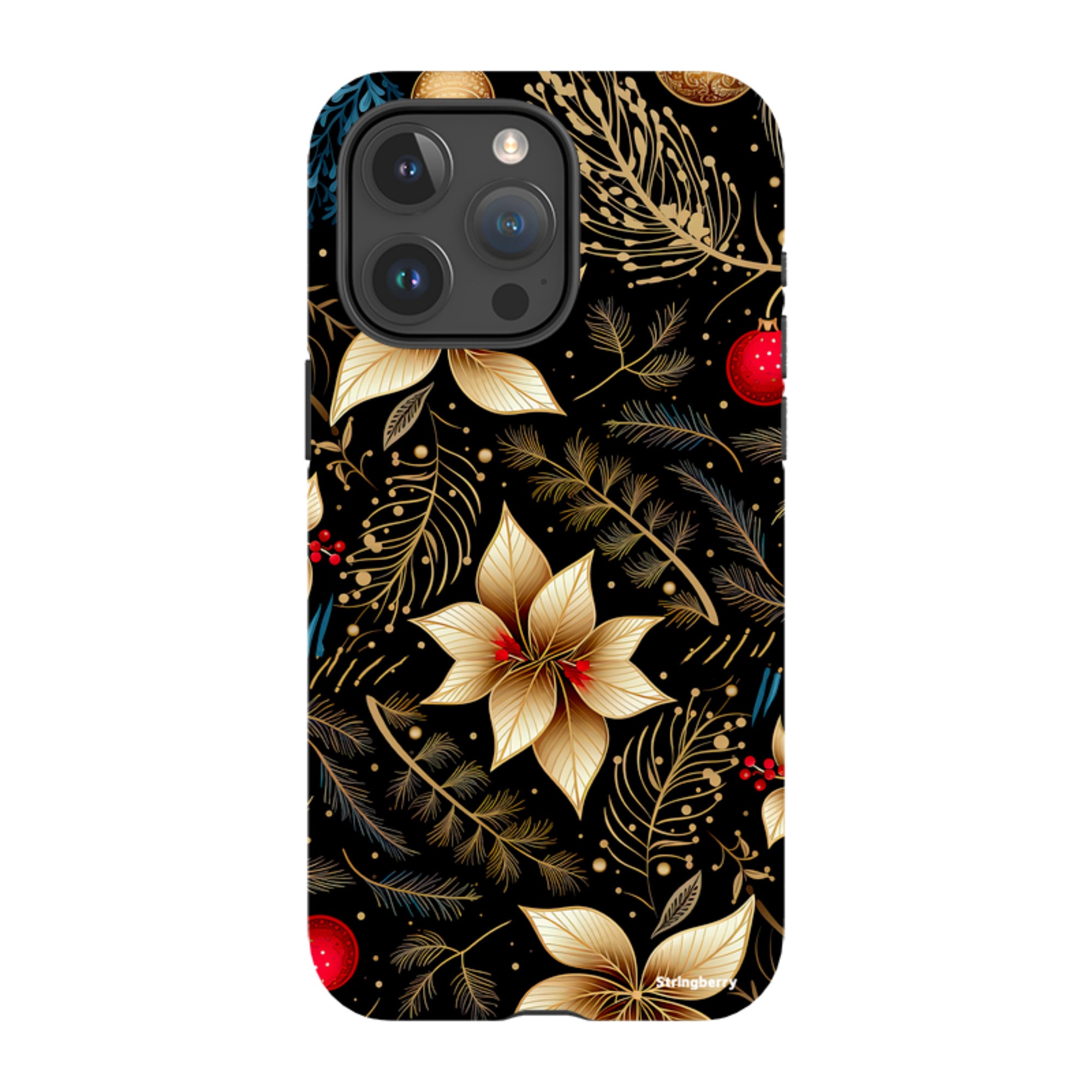 iPhone Tough Case - Golden Winter Floral