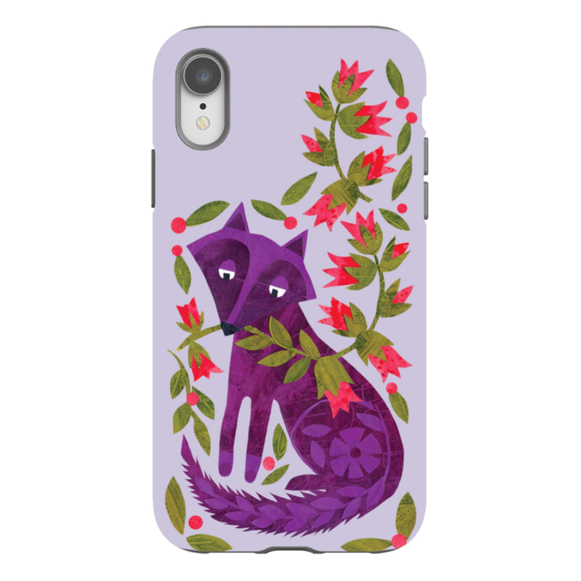 iPhone Tough Case - Purple Foxie By Tracey English