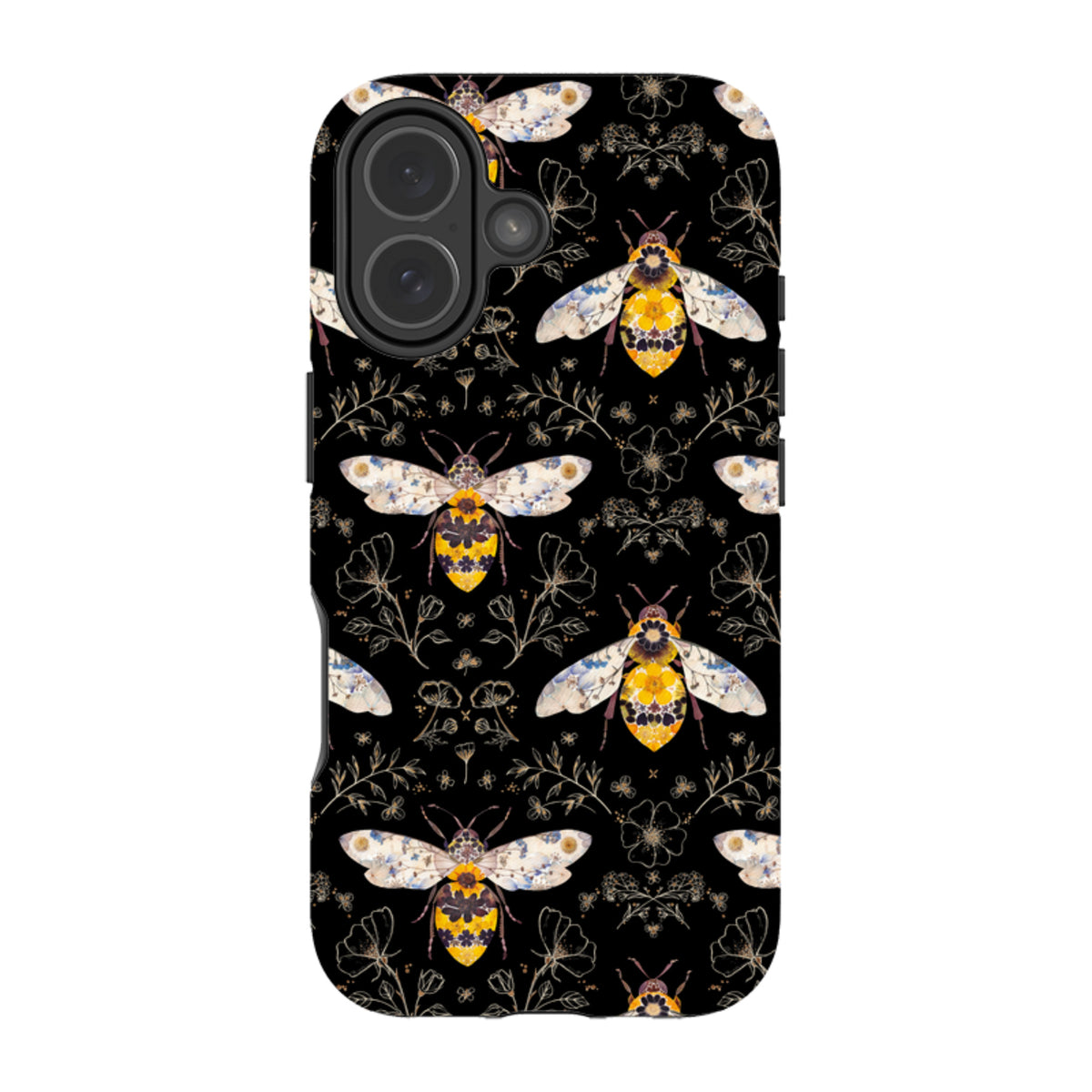 iPhone MagSafe Tough Case - Midnight Bumble Bee Multi By Helen Ahpornsiri