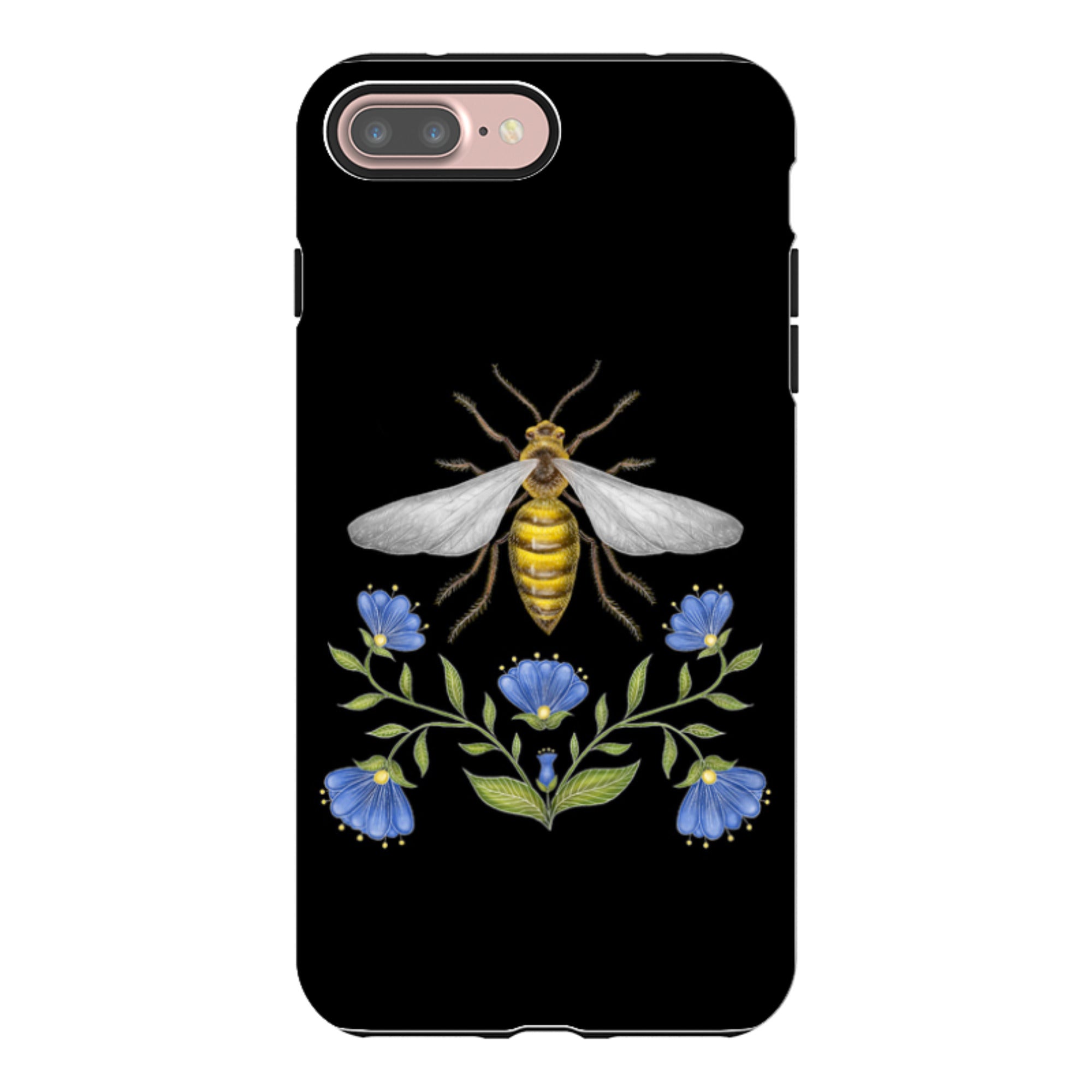 iPhone Tough Case - Wings Of Freedom Black By Catherine Rowe