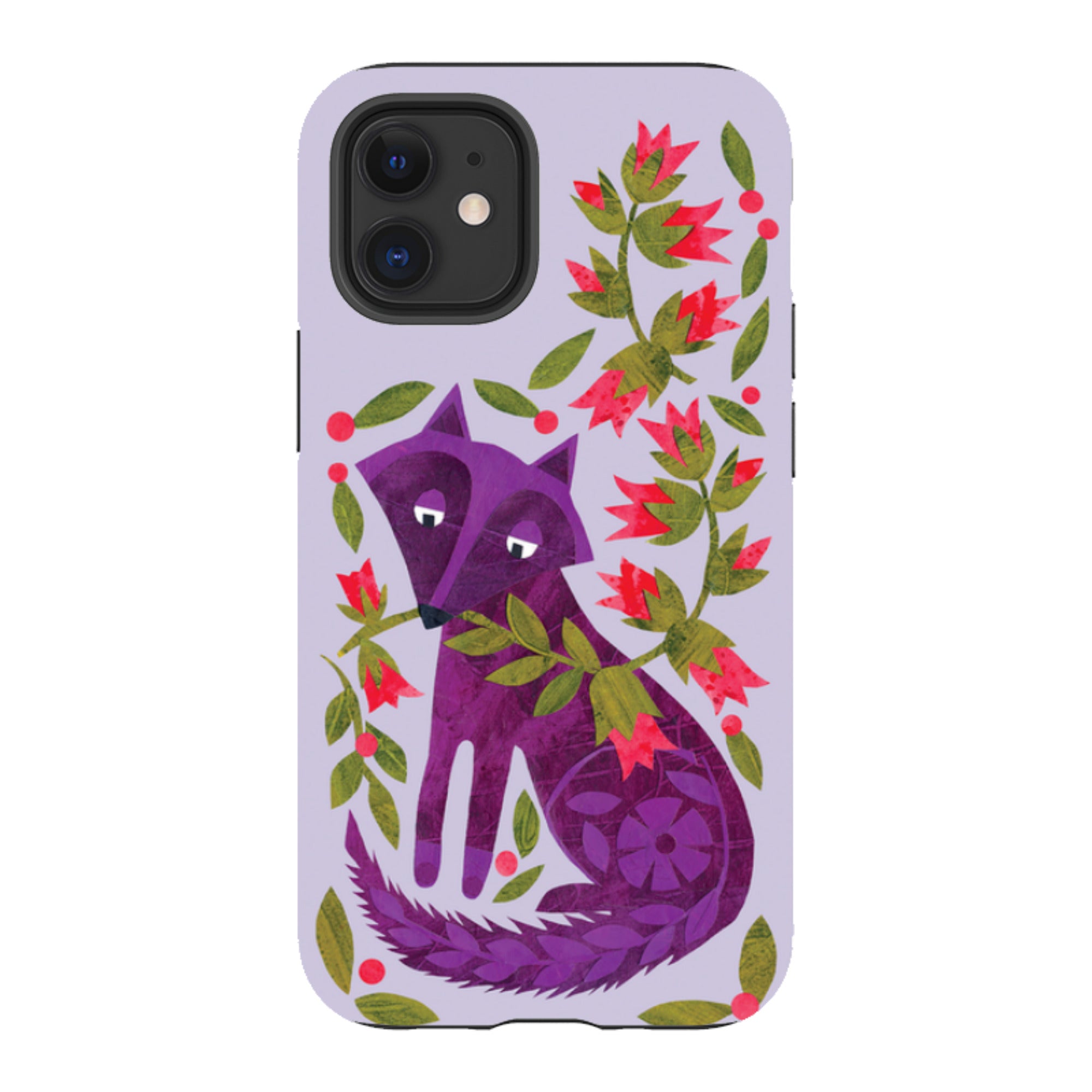 iPhone Tough Case - Purple Foxie By Tracey English