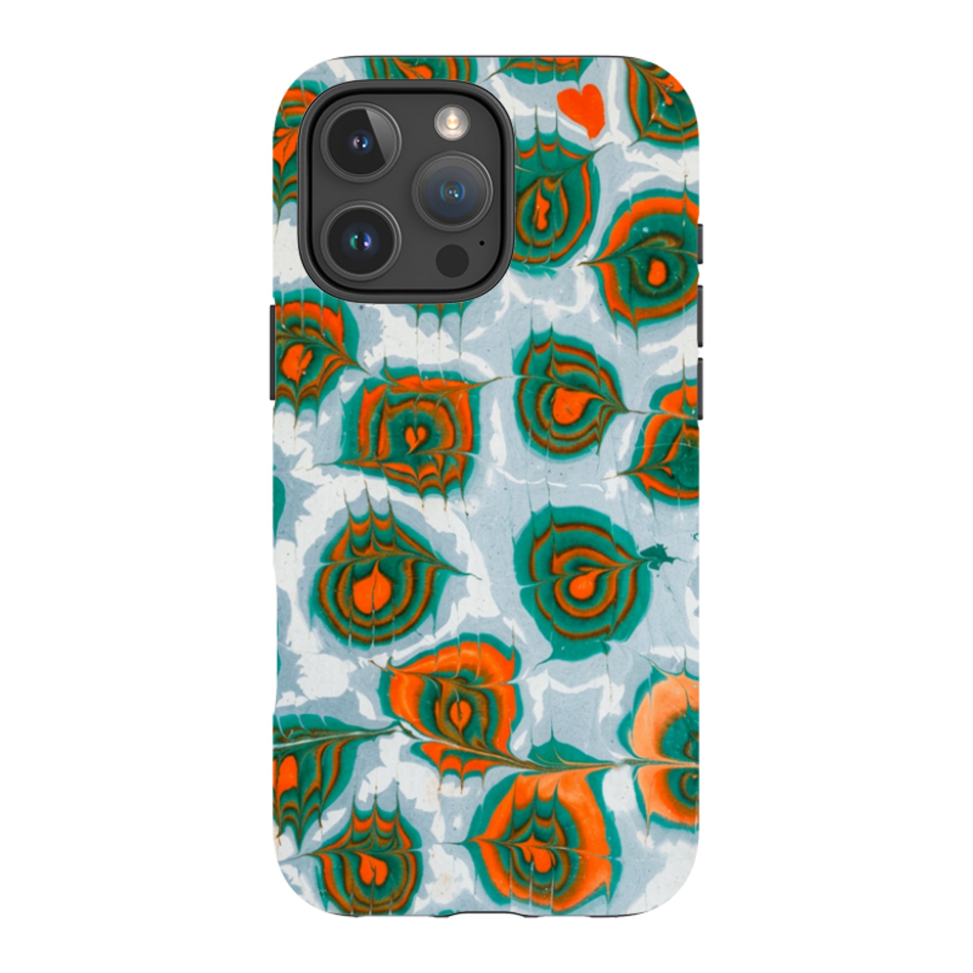 iPhone MagSafe Tough Case - Teal & Orange Marble