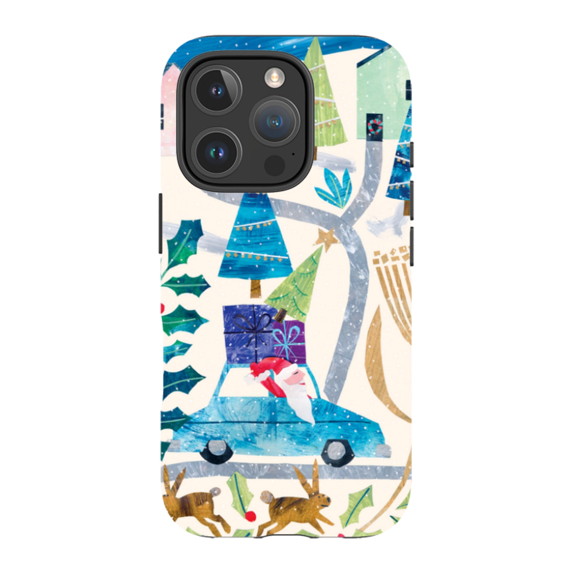 iPhone Tough Case - Santa Driving Home By Tracey English