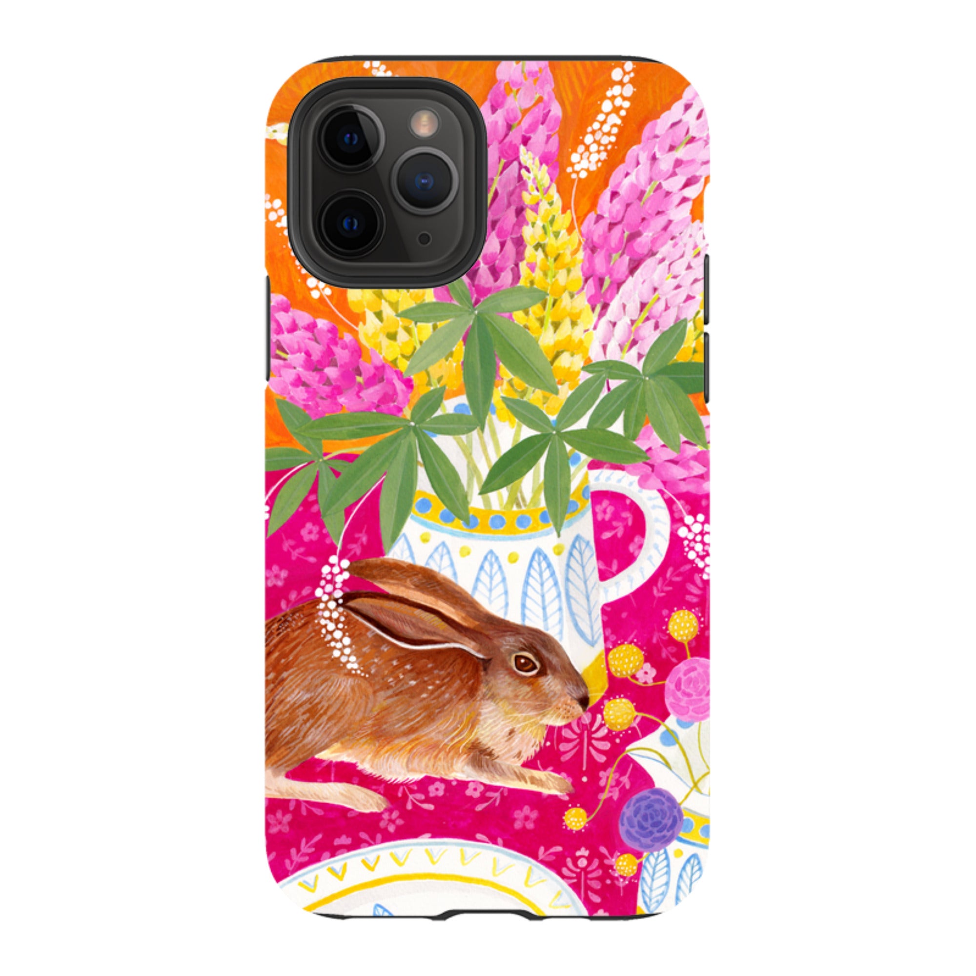 iPhone Tough Case - Rabbit Lupins By Bex Parkin