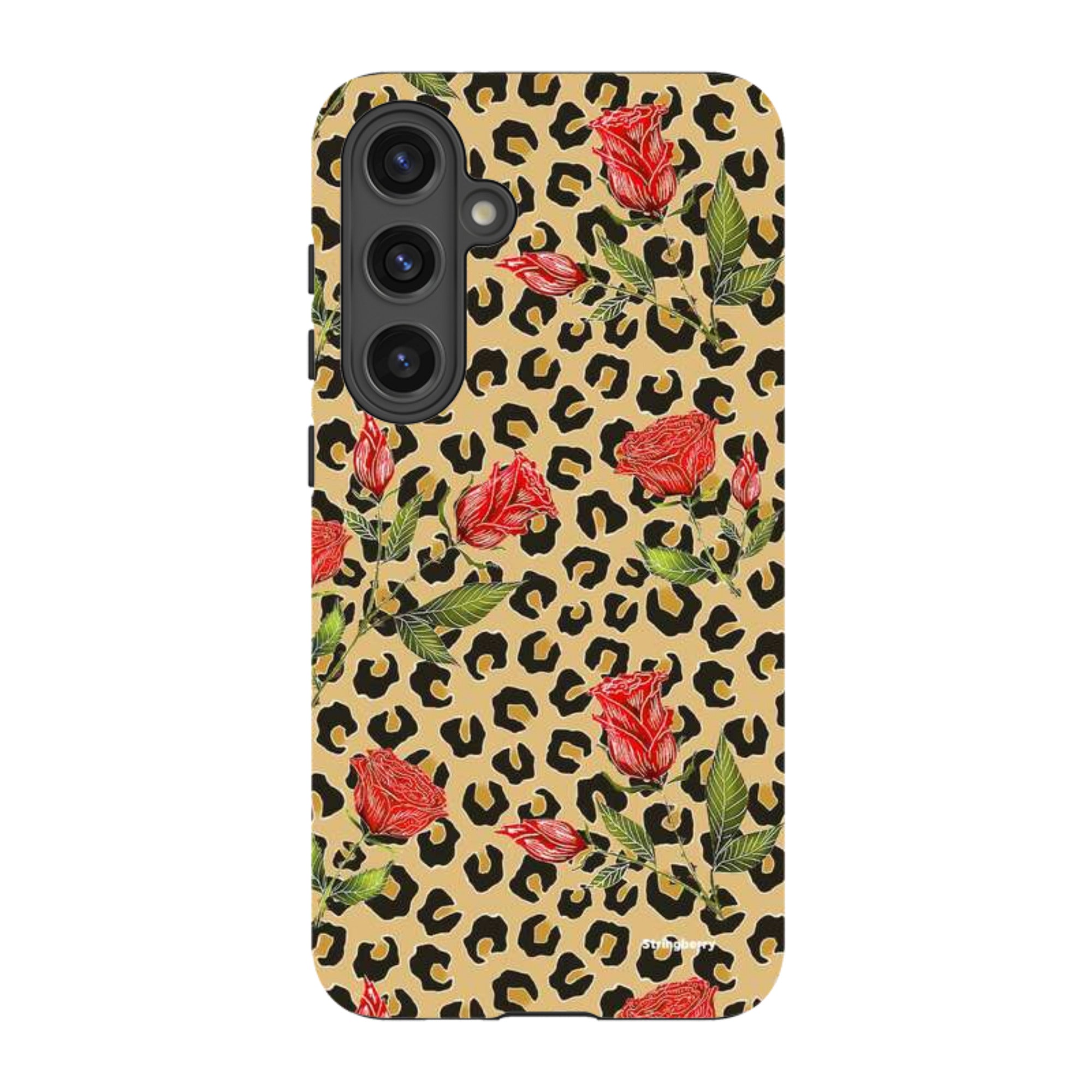 Samsung Tough Case - Leopard Print Rose Pattern By Catherine Rowe