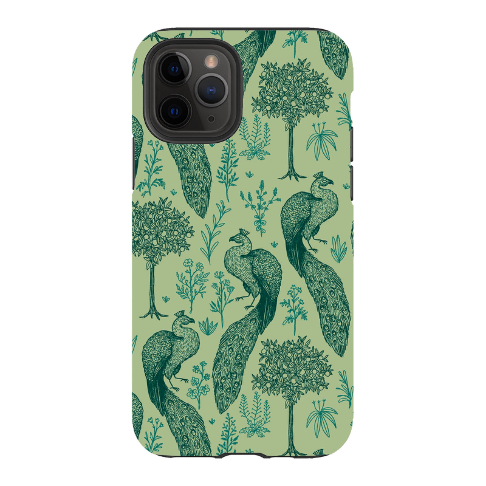 iPhone Tough Case - Peacock Pattern By Anna Stead