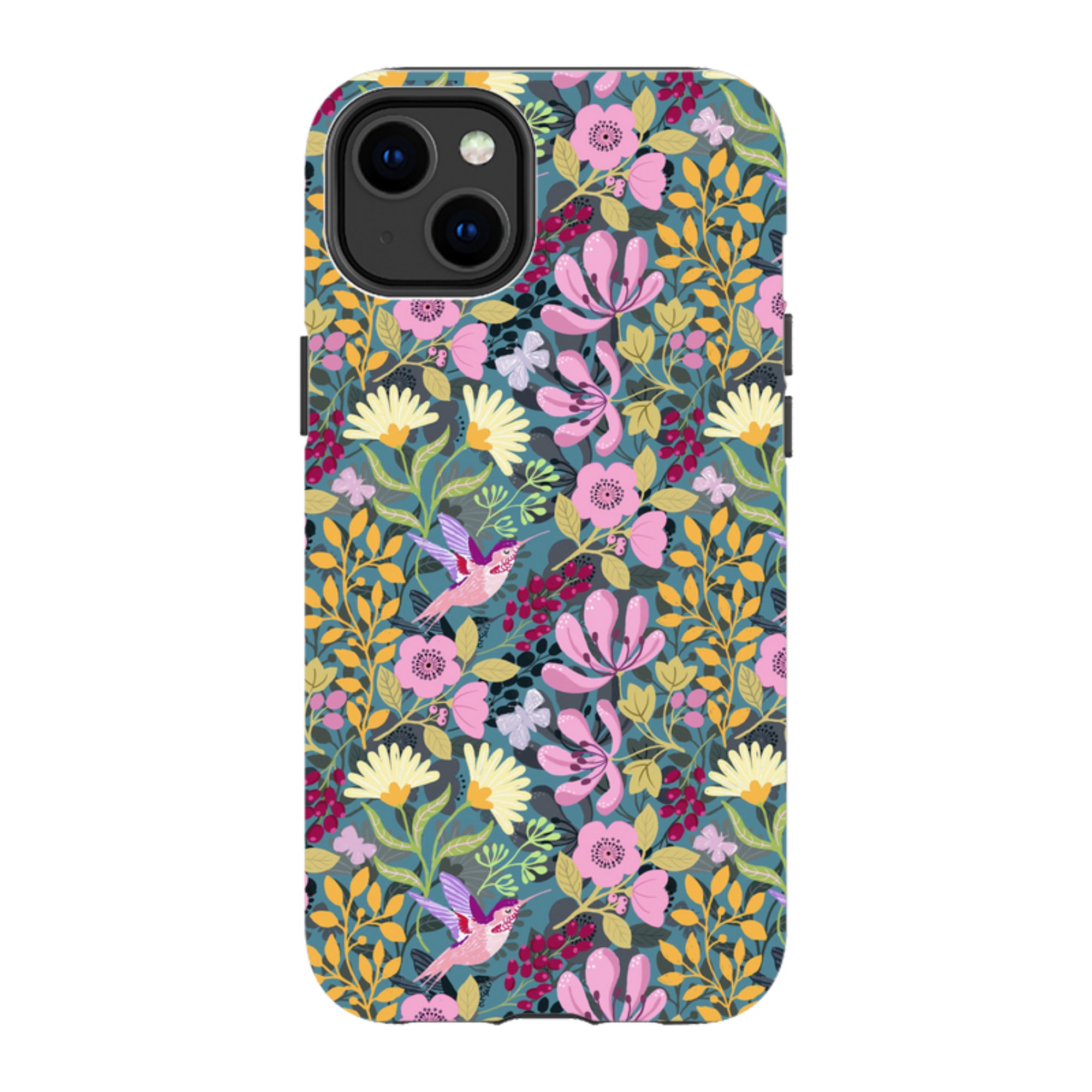 iPhone MagSafe Tough Case - Hummingbird Pattern By Bex Parkin