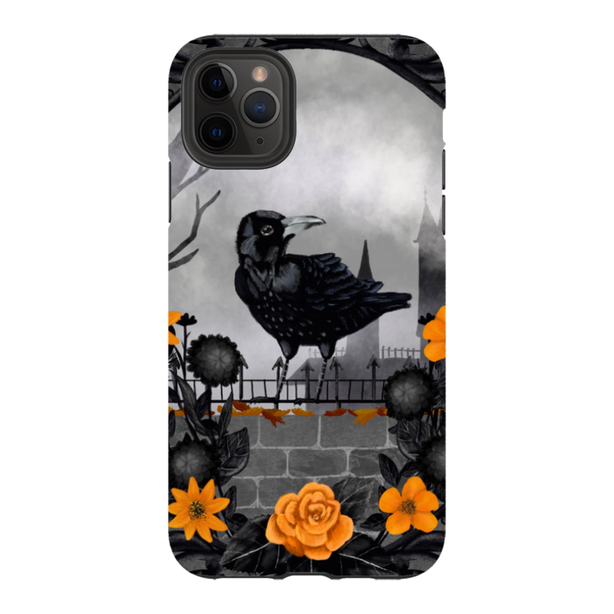 iPhone Tough Case - Gothic Crow By Abby Jacobs