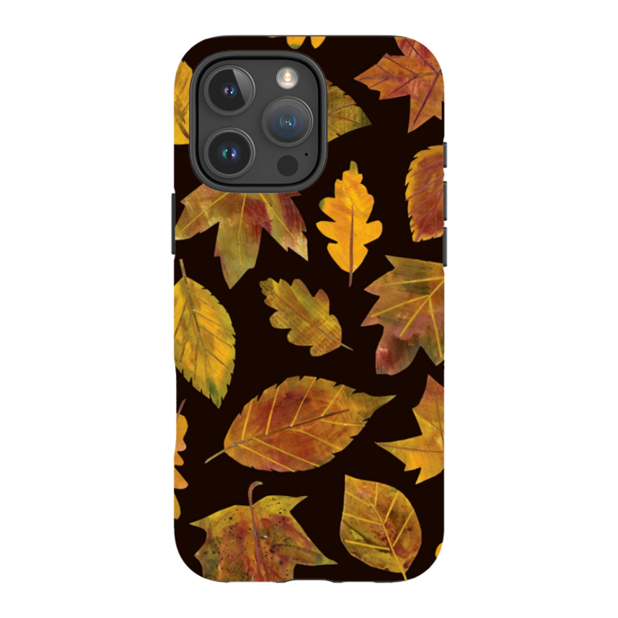 iPhone MagSafe Tough Case - Autumn Textured Leaves By Tracey English
