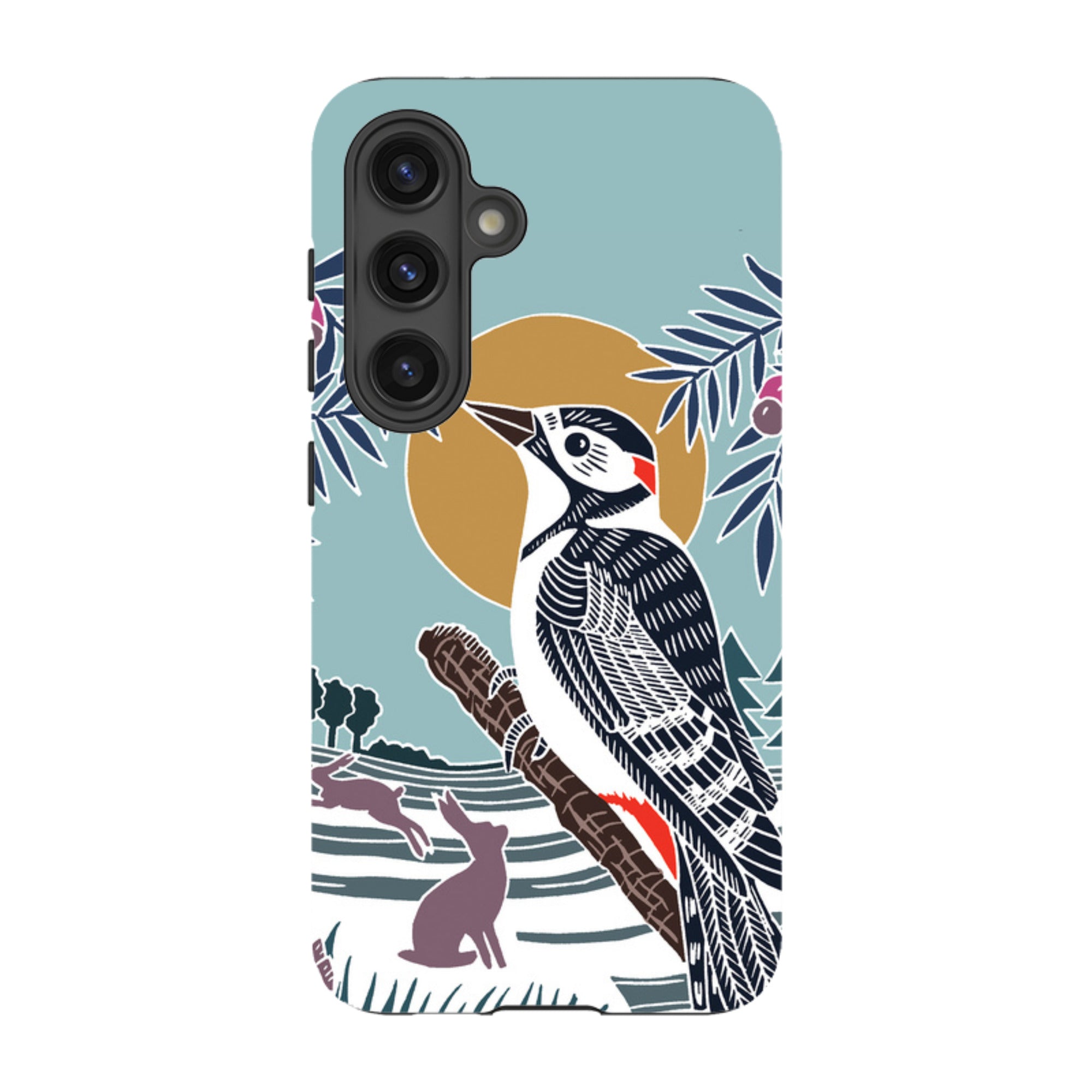 Samsung Tough Case - Woodpecker Brown By Kate Heiss