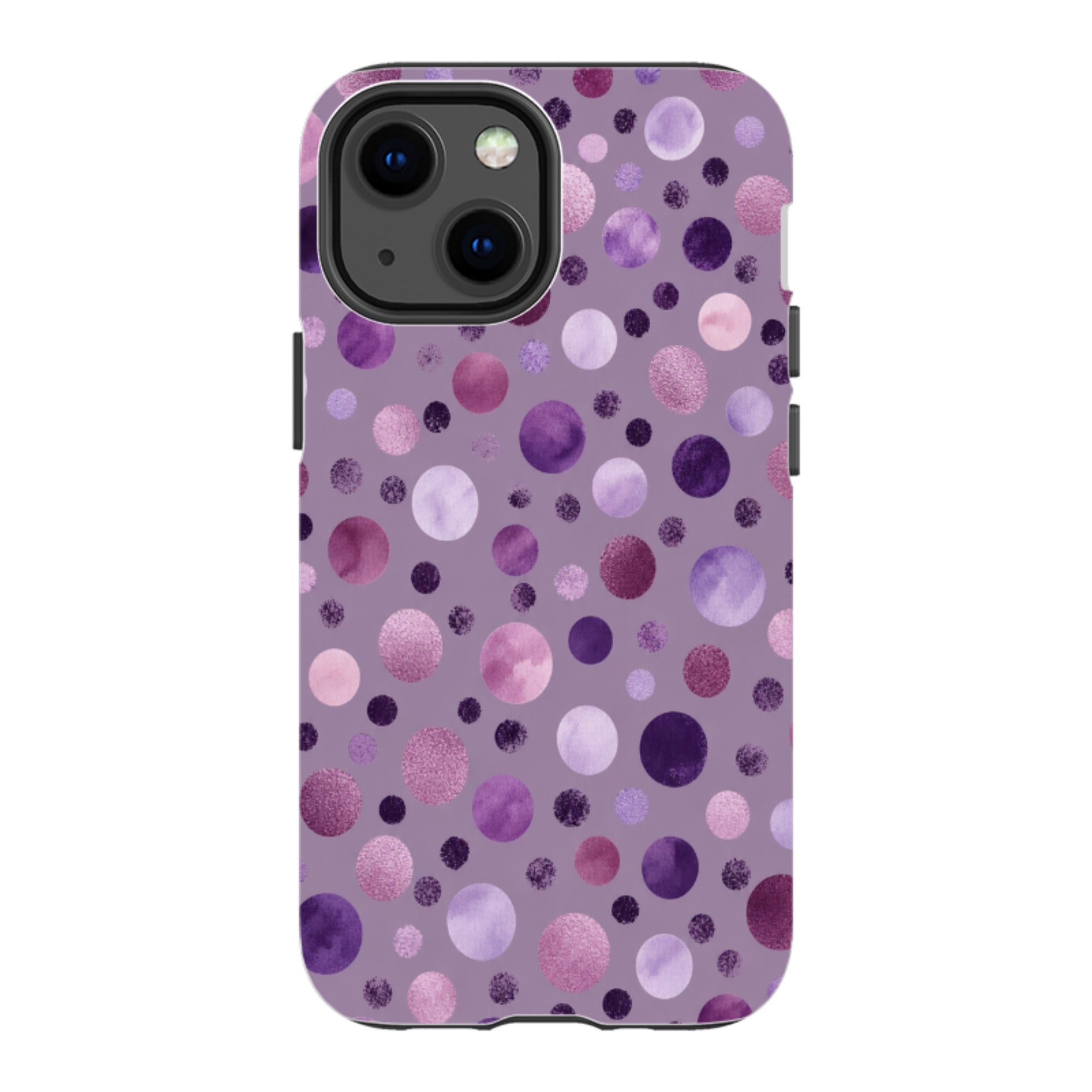 iPhone Tough Case - Mauve Polka Dot