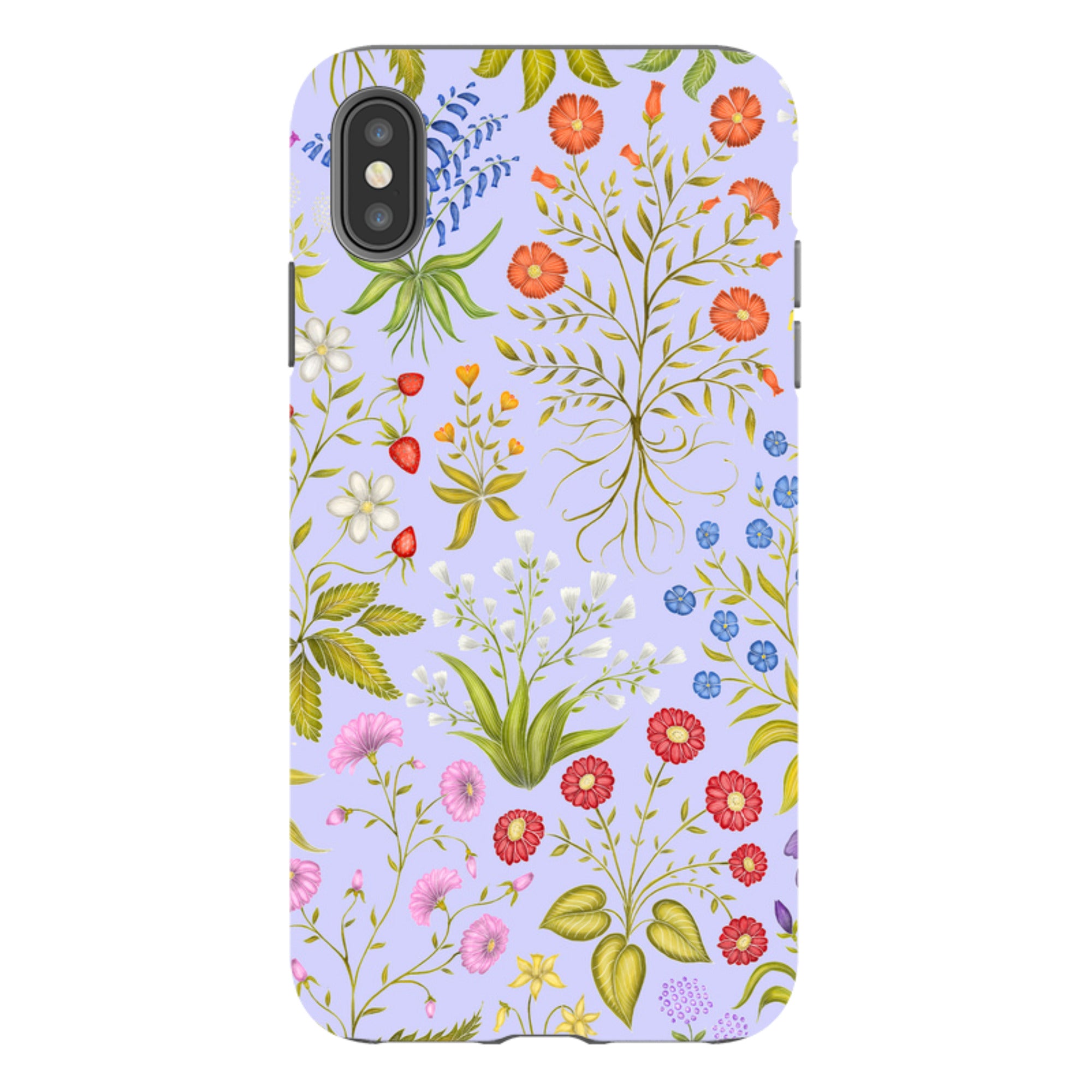 iPhone Tough Case - Fleurs Blue By Catherine Rowe
