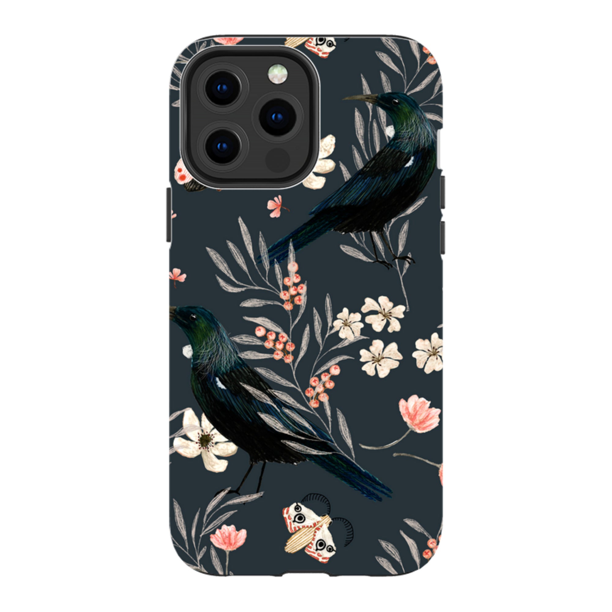 iPhone MagSafe Tough Case - Moths and Tuis By Katherine Quinn