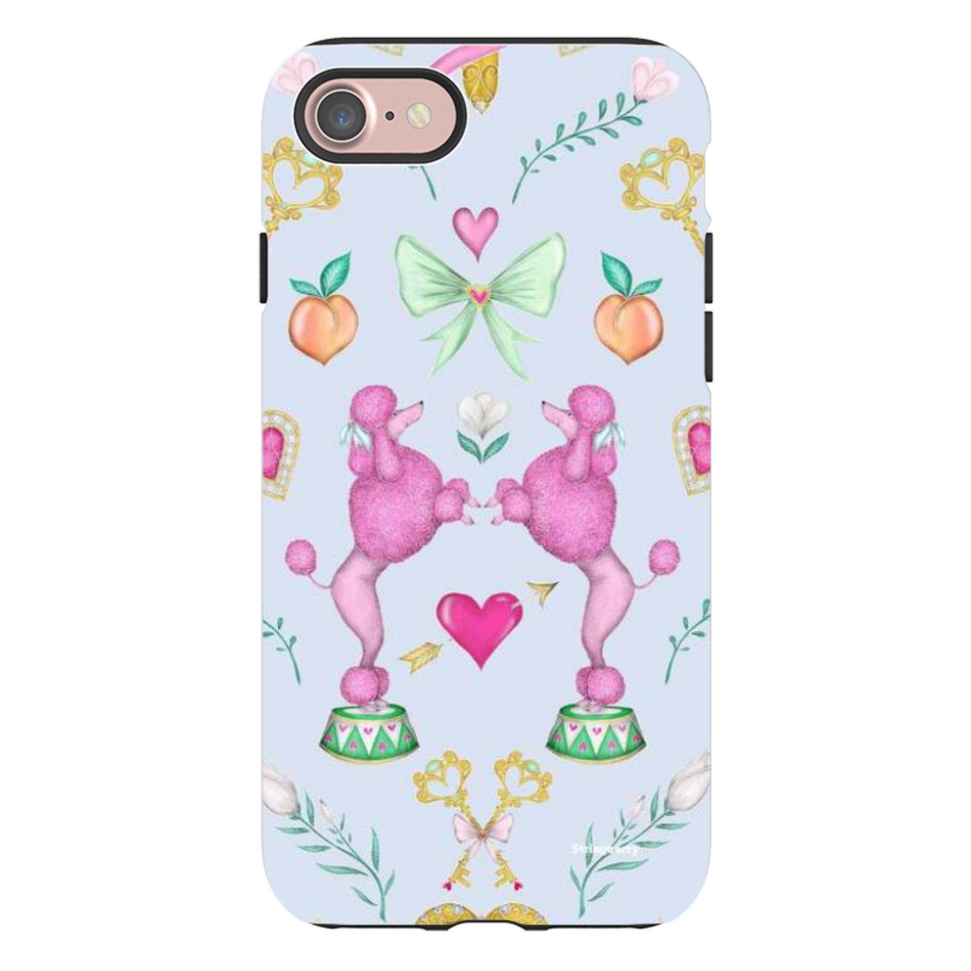 iPhone Tough Case - Pink Poodle Parlour Powder By Catherine Rowe