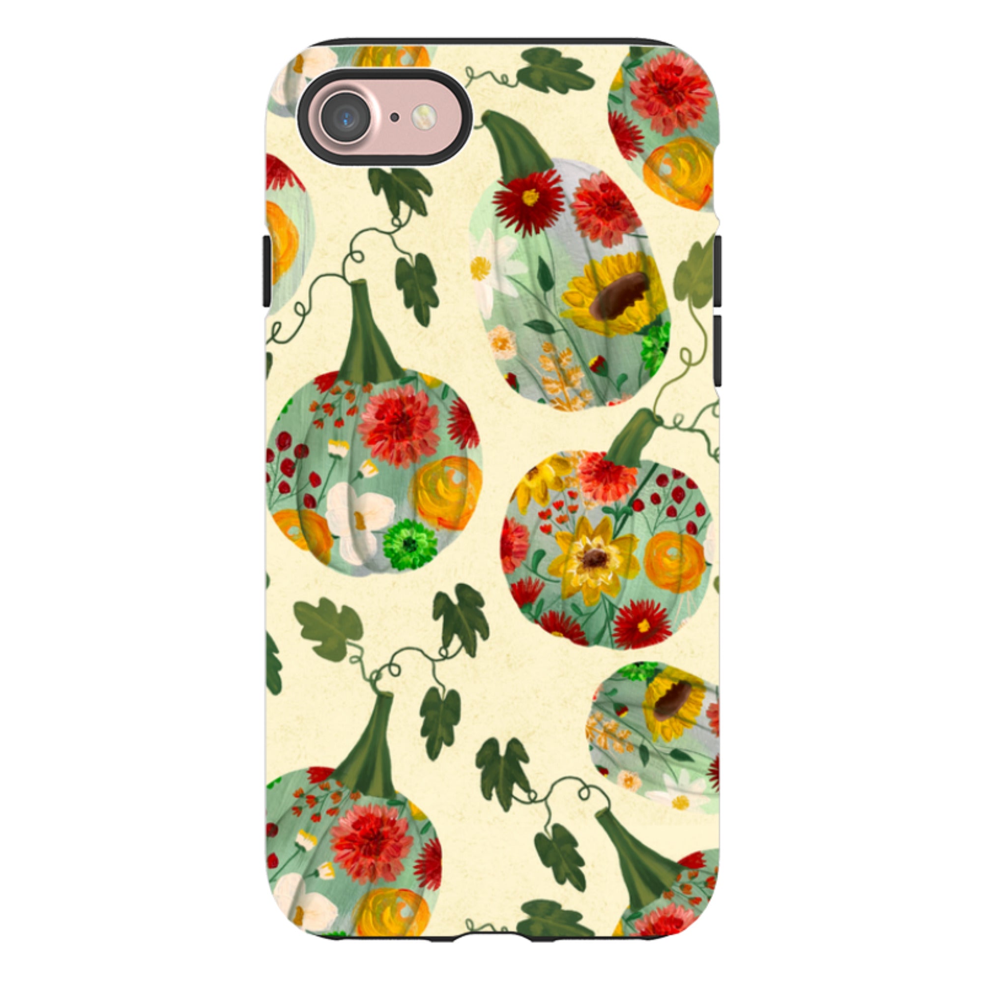 iPhone Tough Case - Floral Pumpkins By Abby Jacobs