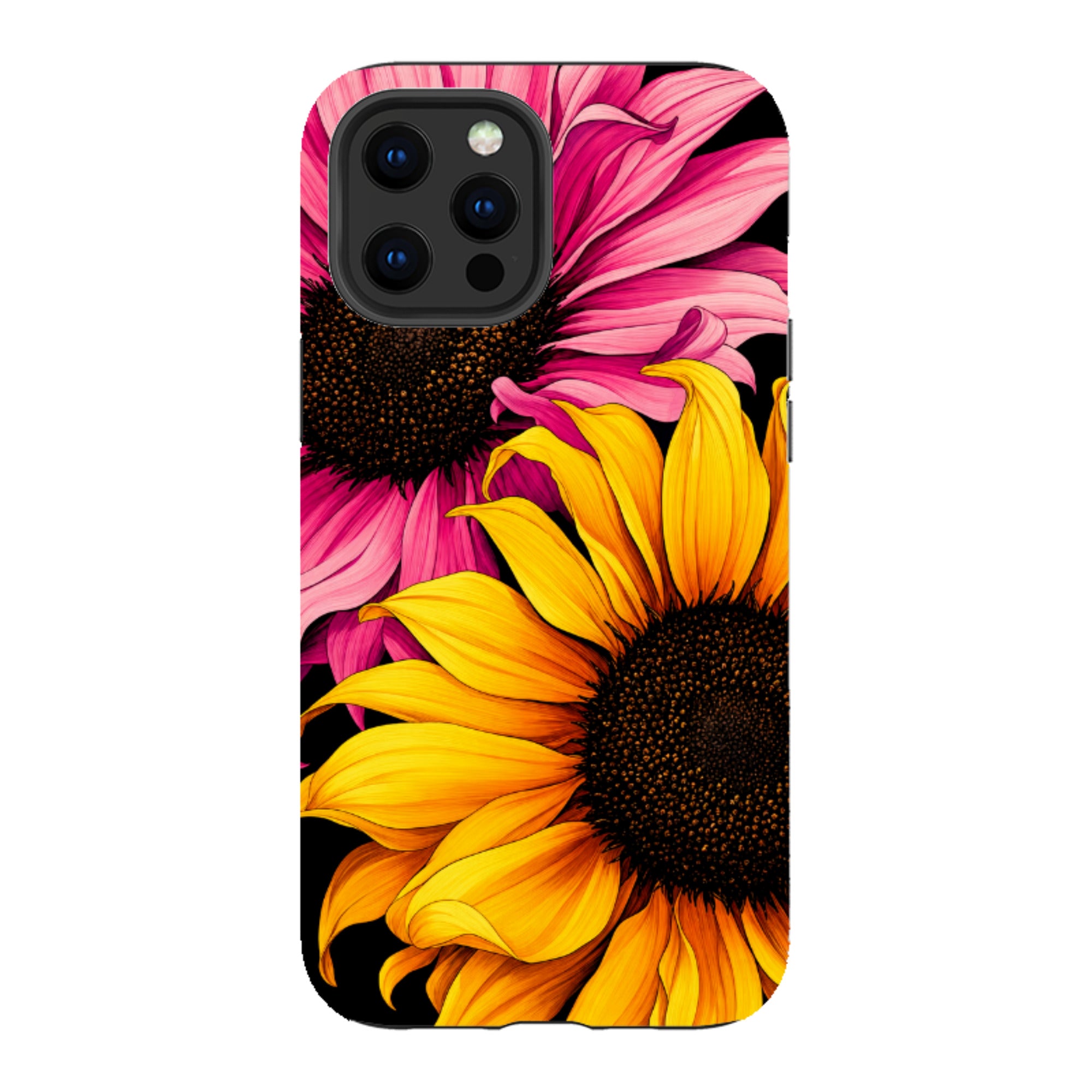 iPhone Tough Case - Yellow & Pink Sunflower