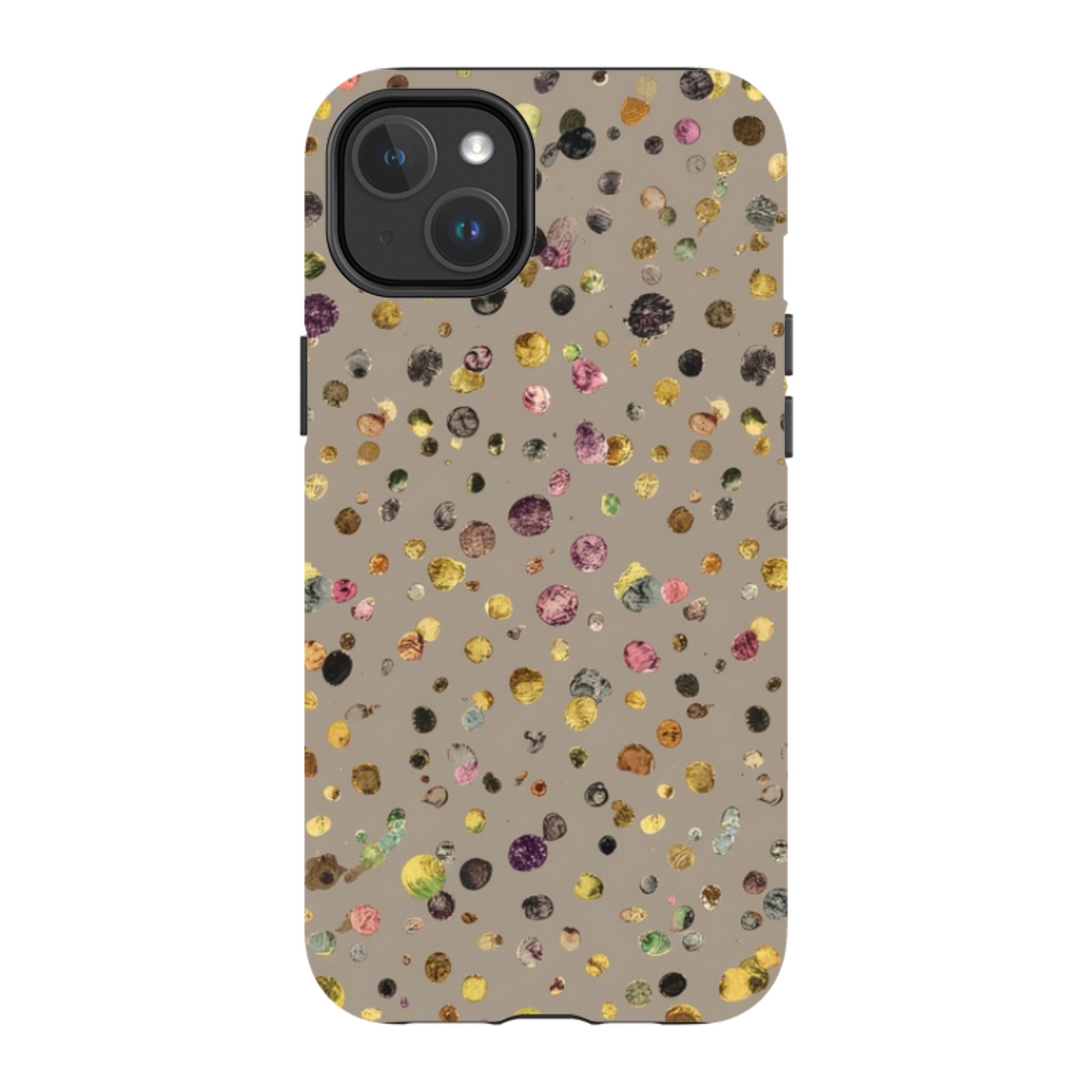 iPhone MagSafe Tough Case - Grey Polka