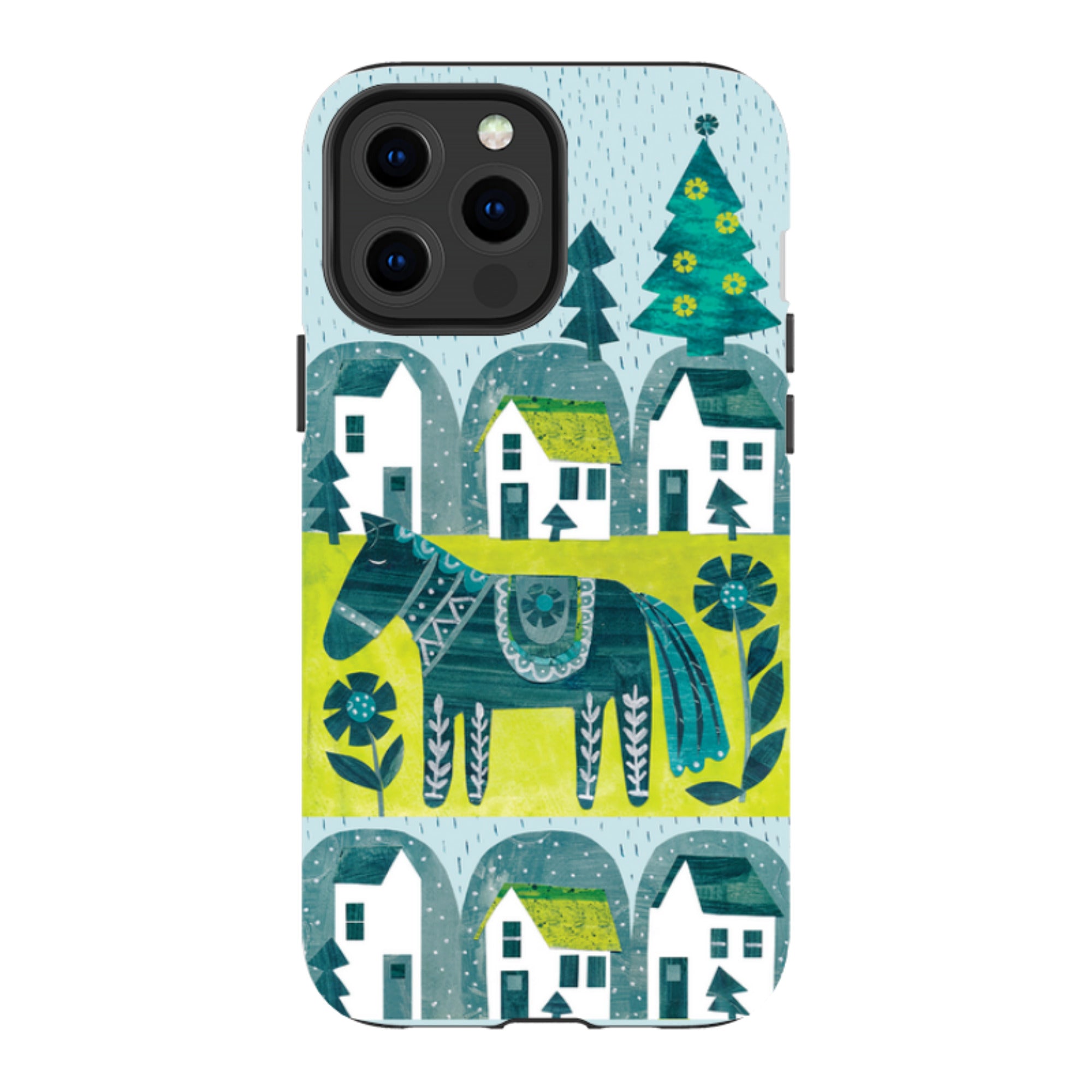 iPhone Tough Case - Winter Dala Horse By Tracey English
