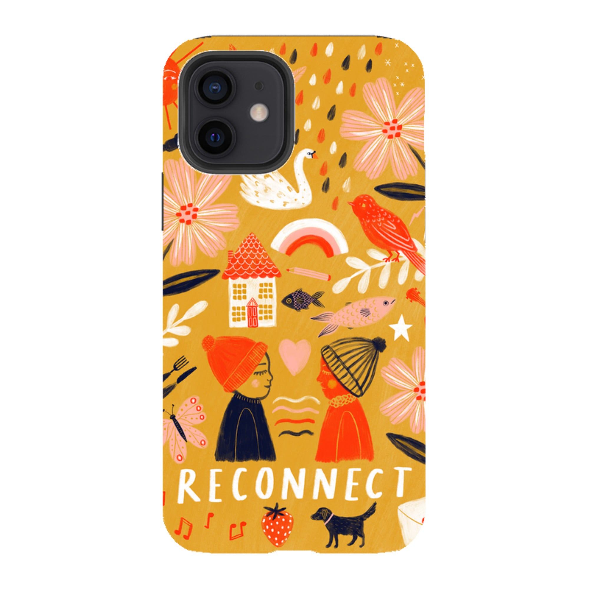 iPhone Tough Case - Reconnect Yellow By Lee Foster Wilson