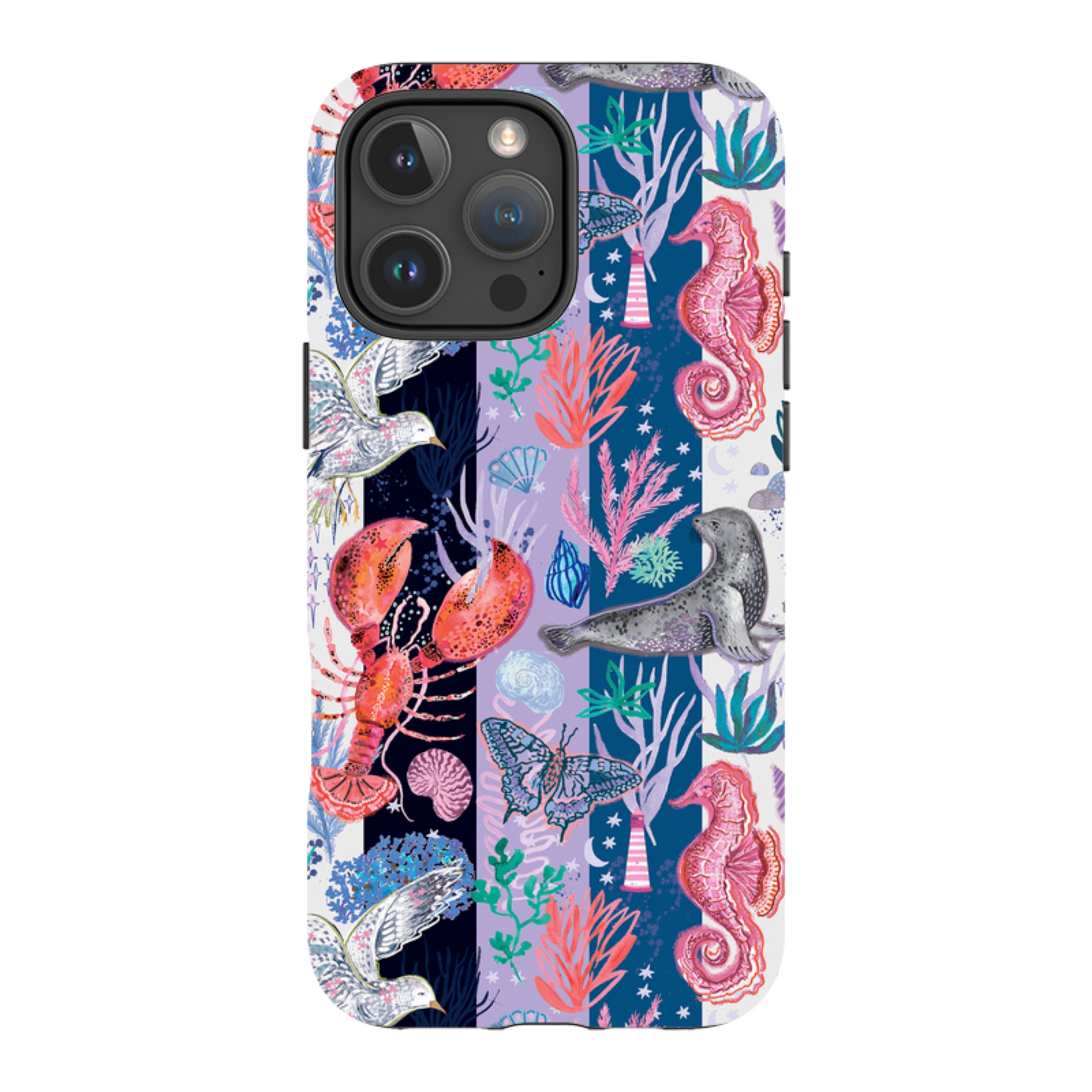 iPhone MagSafe Tough Case - Coastal Calling Stripe III By Emma Frances Grant