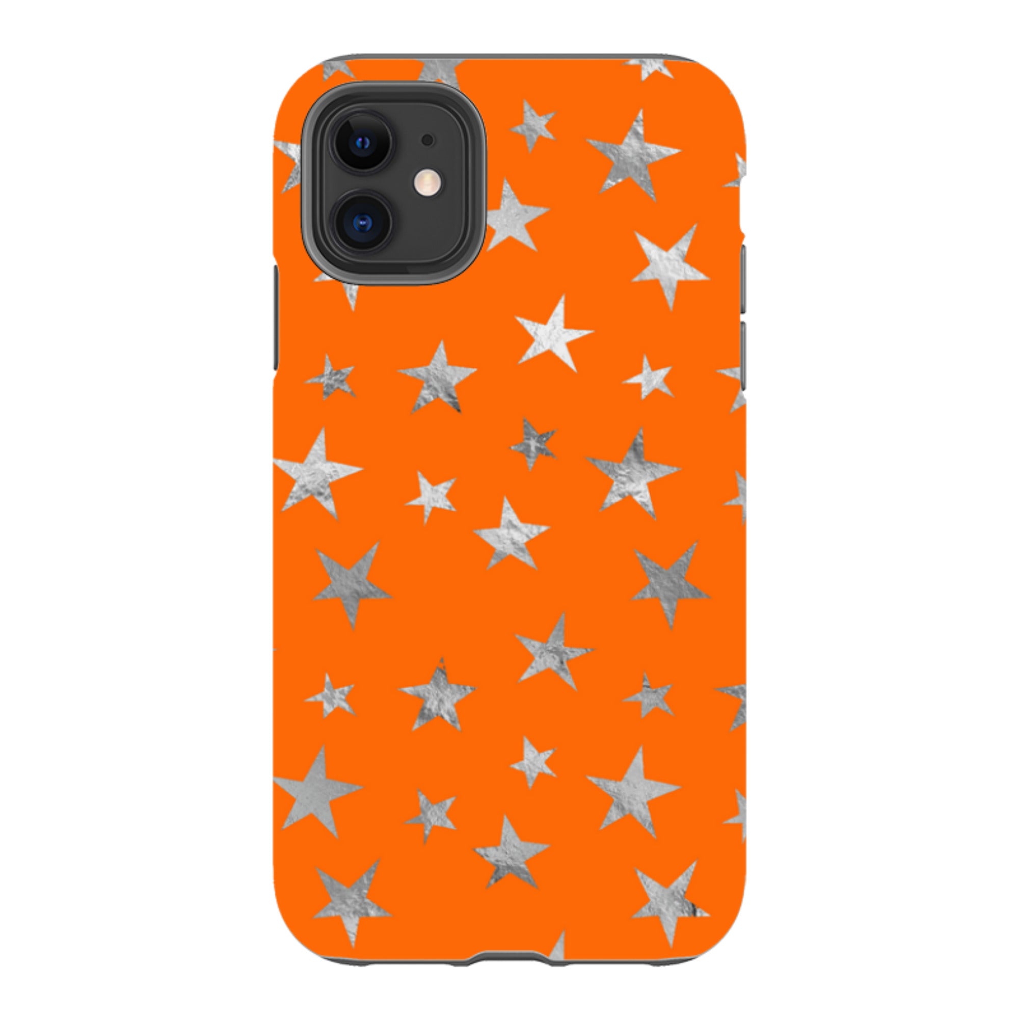 iPhone Tough Case - Orange and Silver Stars