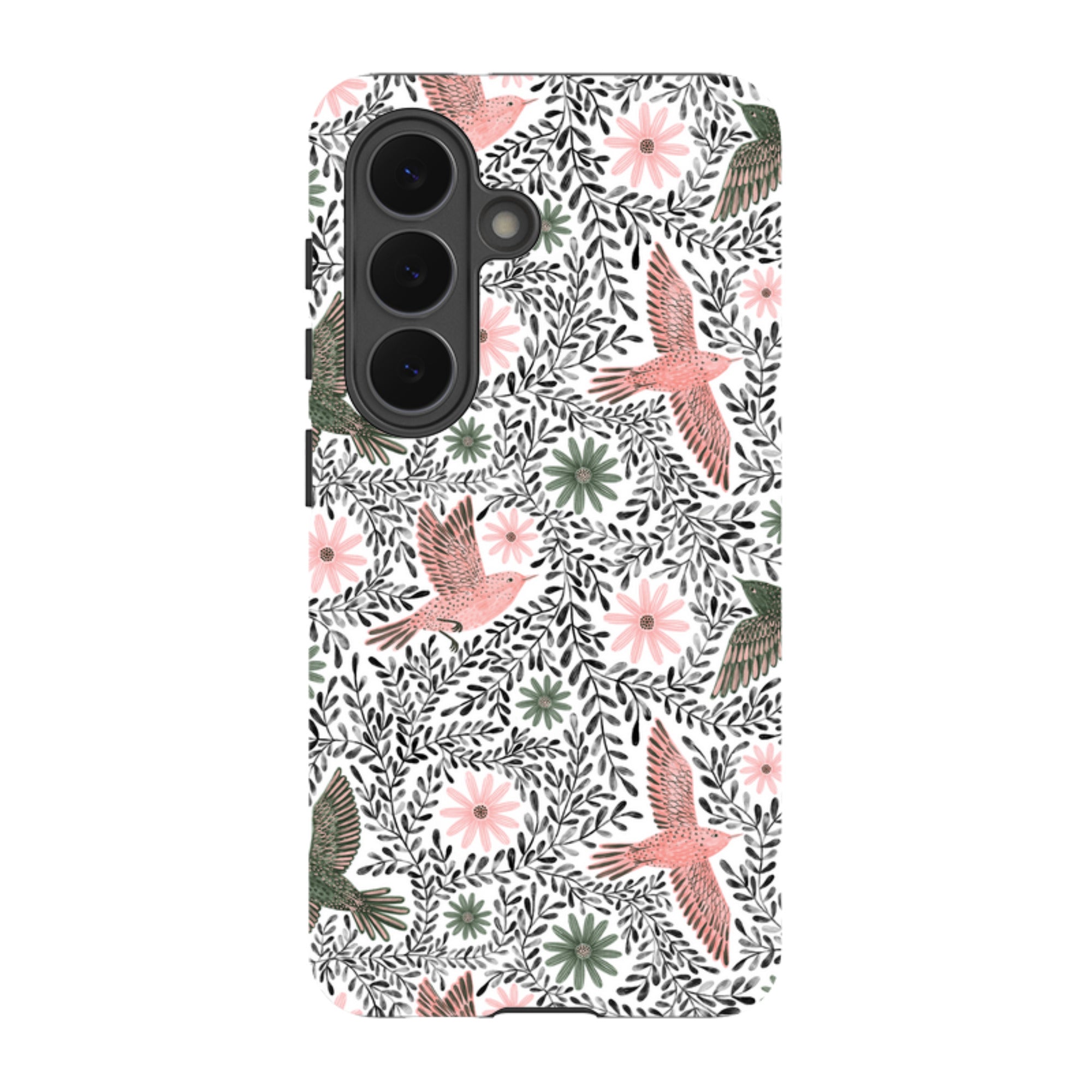 Samsung Tough Case - Bird Pattern Black By Lee Foster Wilson