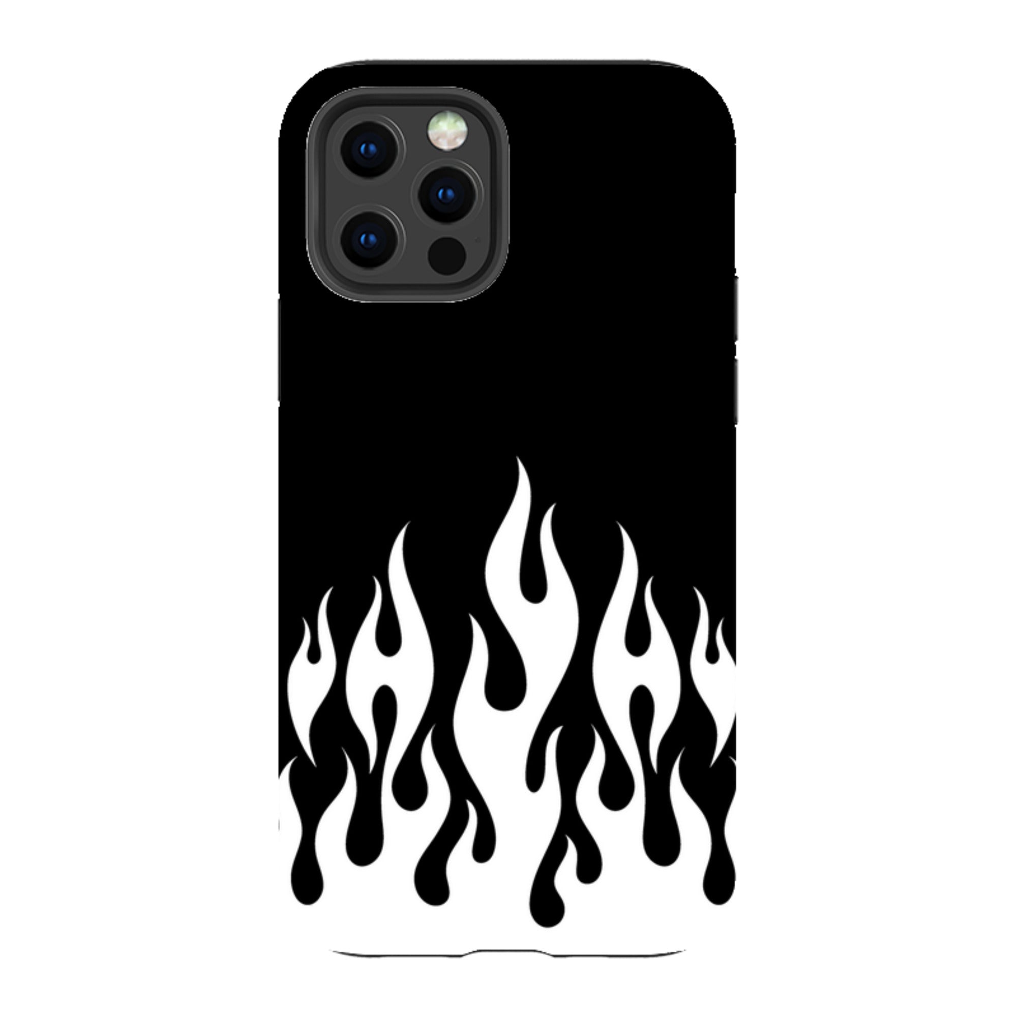 iPhone Tough Case - White Flames