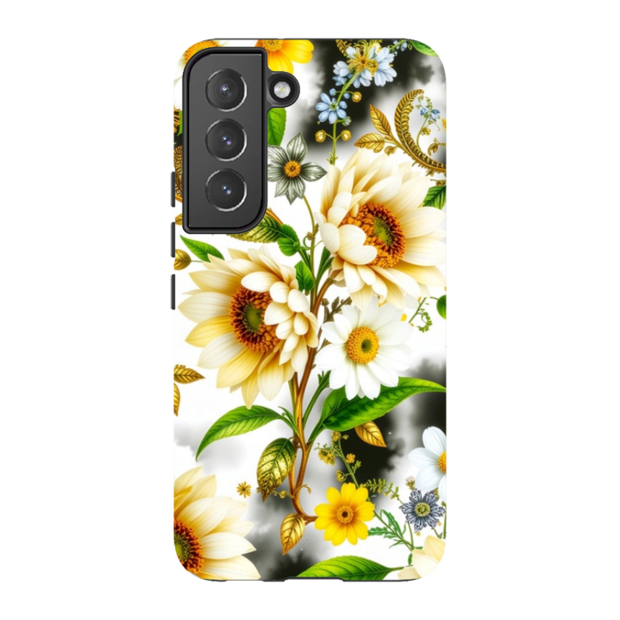Samsung Tough  Case - Gold Flowers