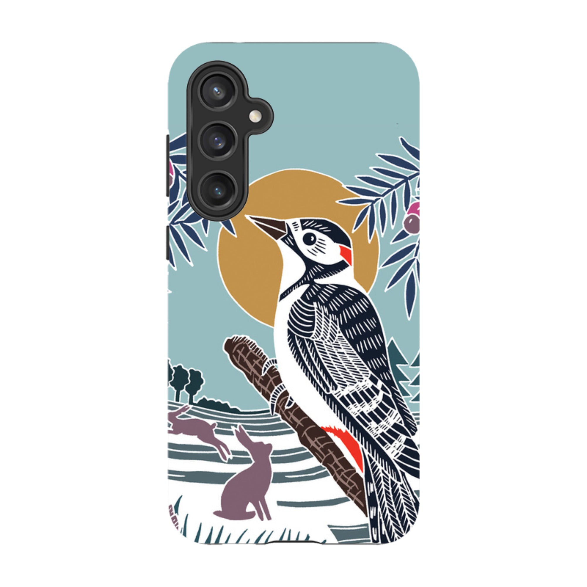 Samsung Tough Case - Woodpecker Brown By Kate Heiss