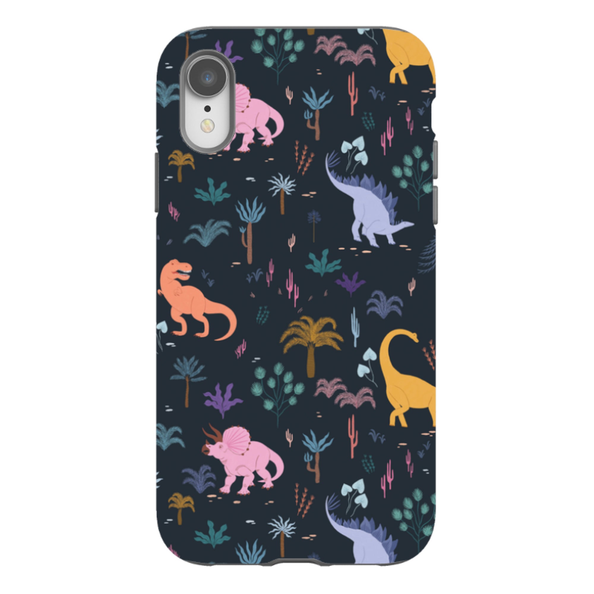 iPhone Tough Case - Dinosaur Pattern Dark By Meghann Rader