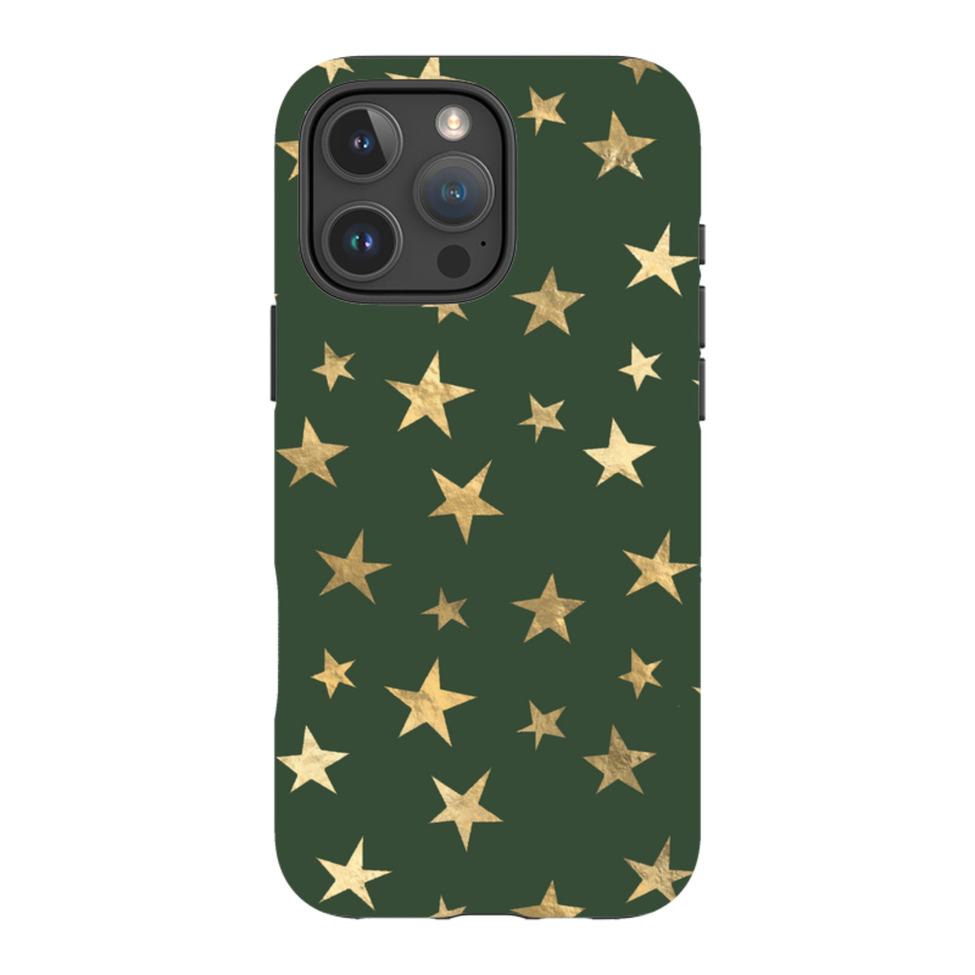 iPhone Tough Case - Green and Gold Stars
