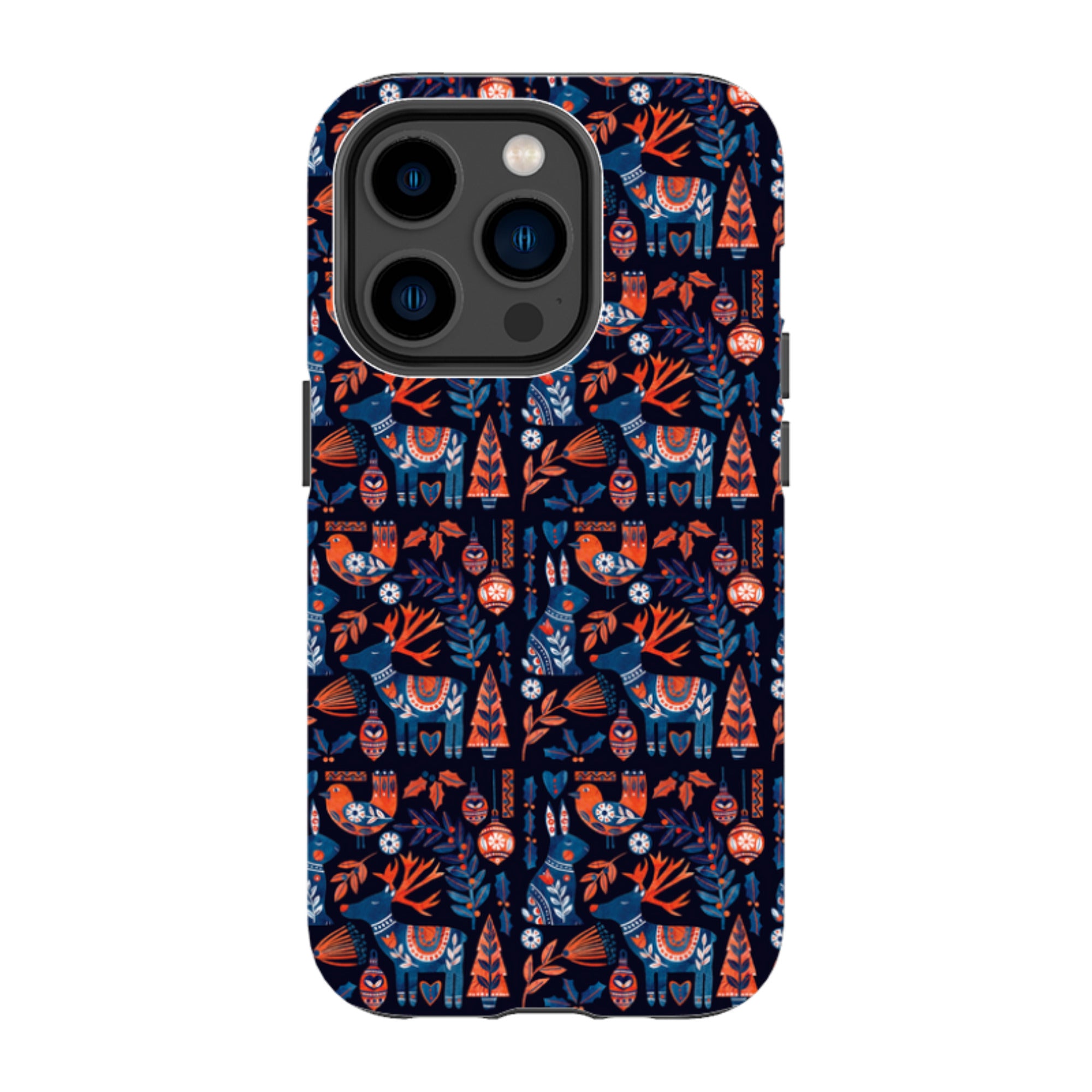iPhone MagSafe Tough Case - Scandi Animals Dark By Tracey English