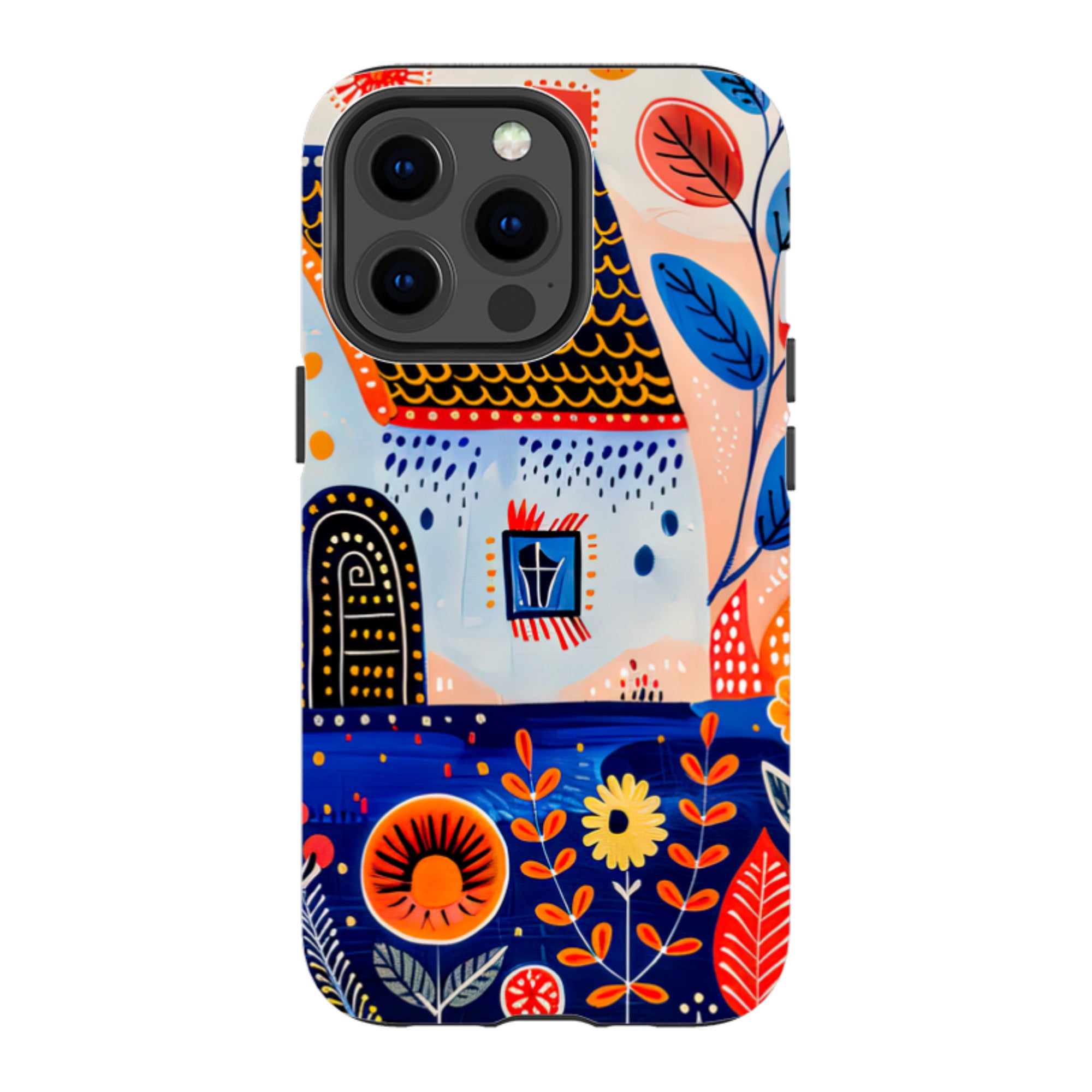 iPhone Case - Folk Art House VIII