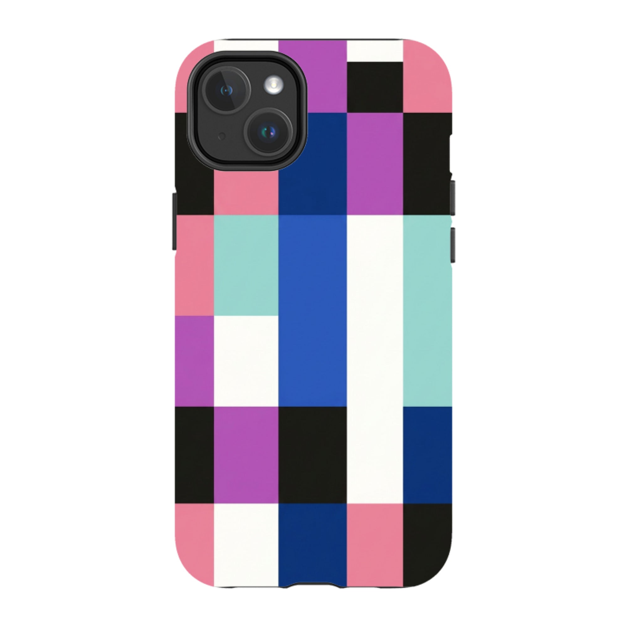 iPhone MagSafe Tough Case - Pastel Cyberpunk Checkerboard
