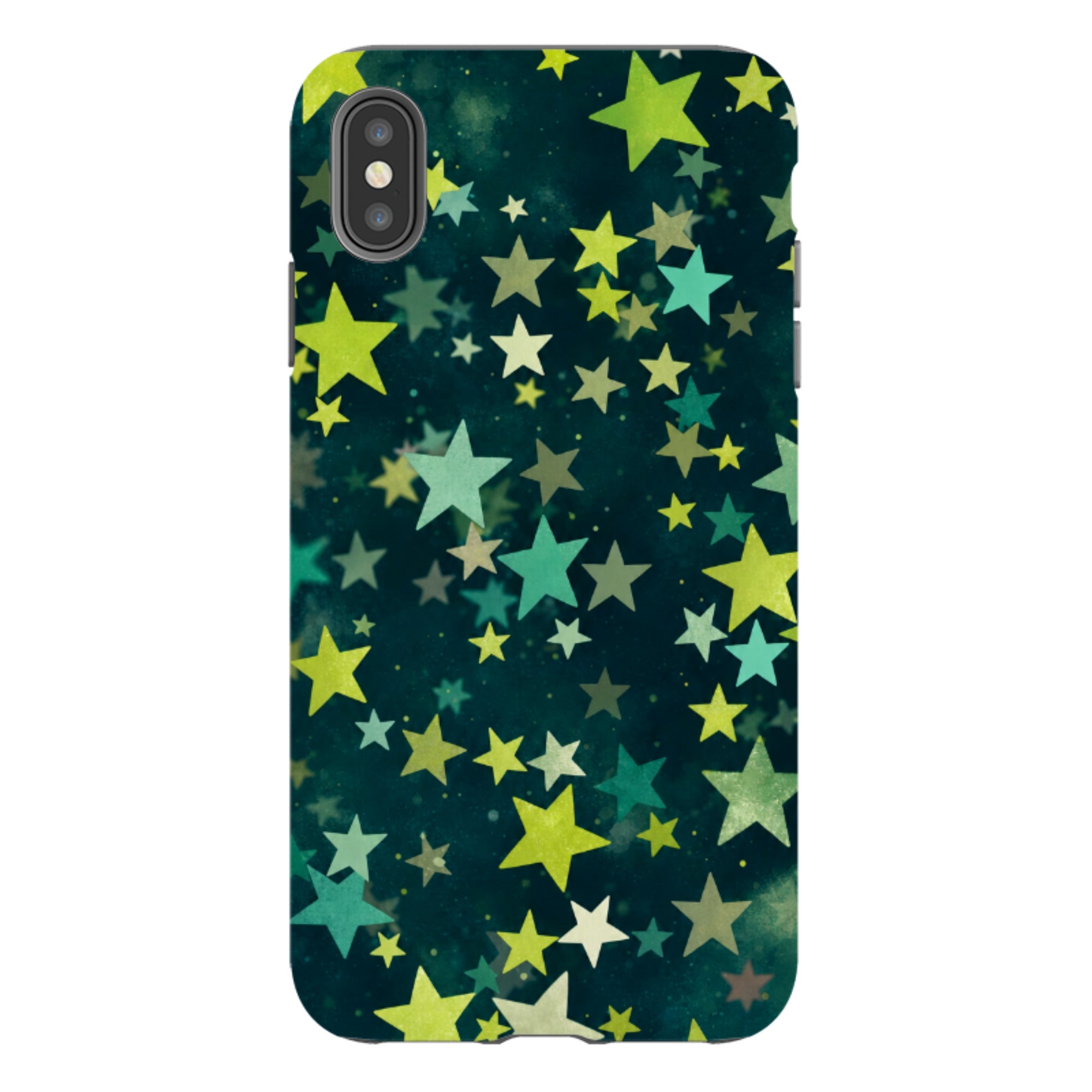 iPhone Tough Case - Green Galaxy Star