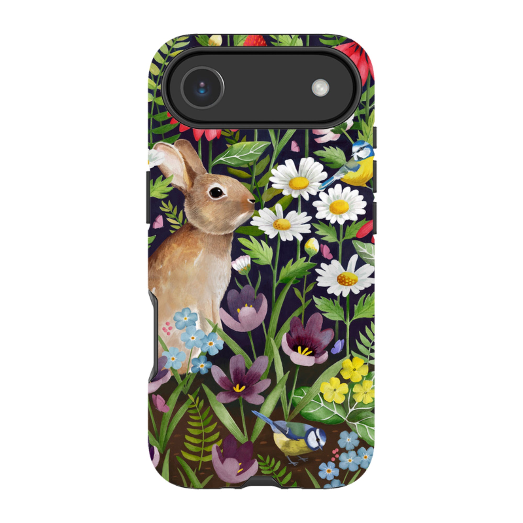 iPhone Tough Case - Rabbit And Wildflowers By Bex Parkin