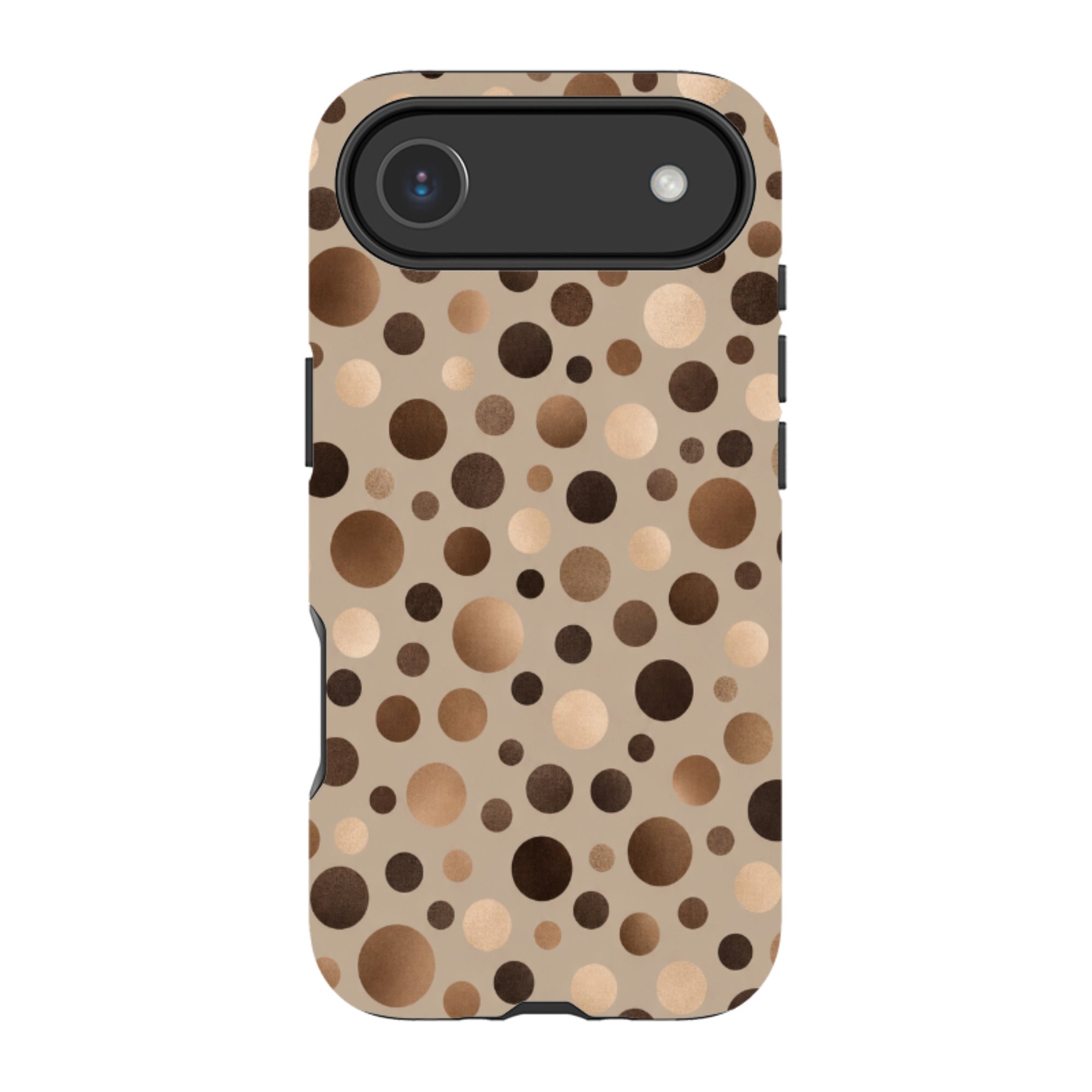 iPhone MagSafe Tough Case - Rose Gold Polka Dot