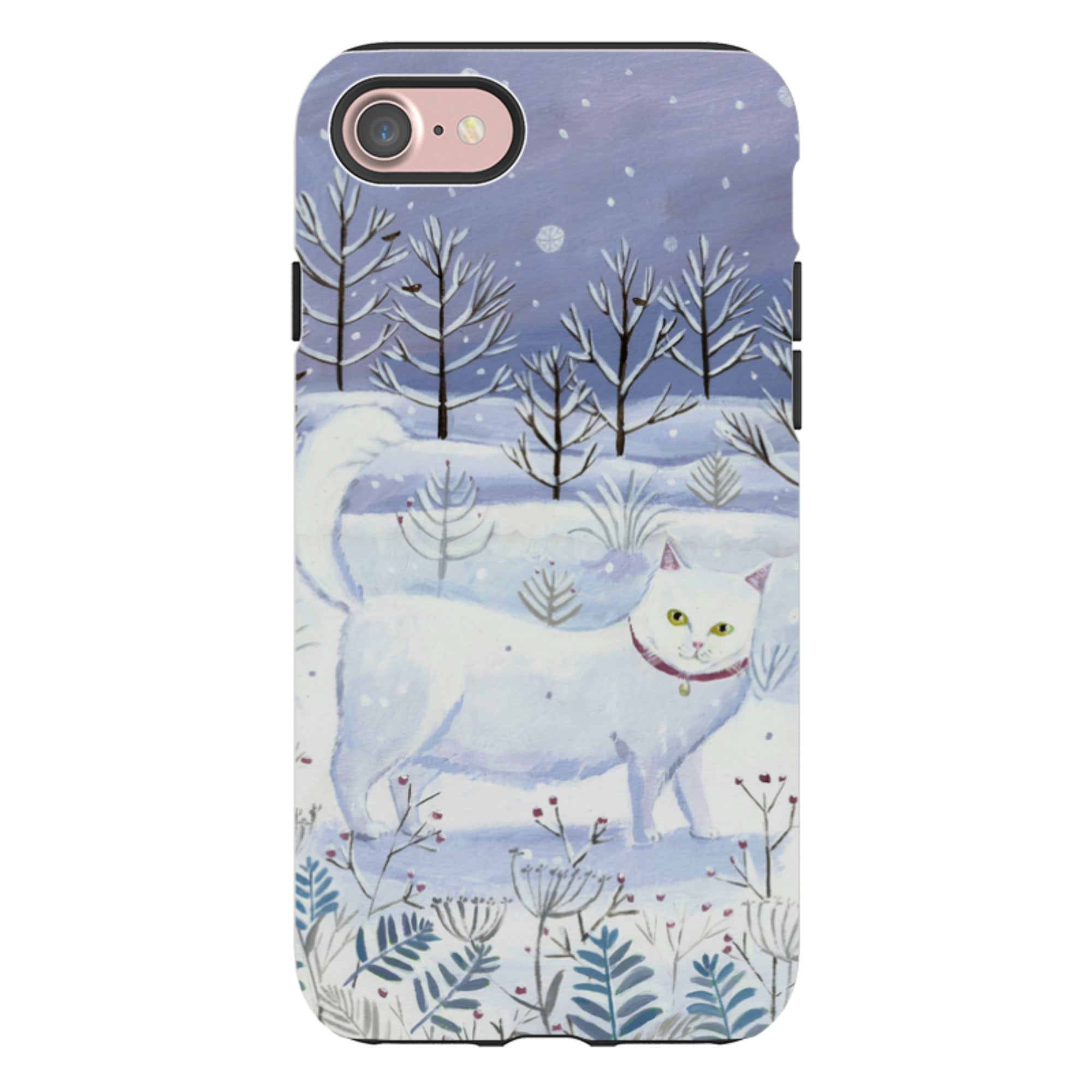 iPhone Tough Case - White Cat By Mary Stubberfield