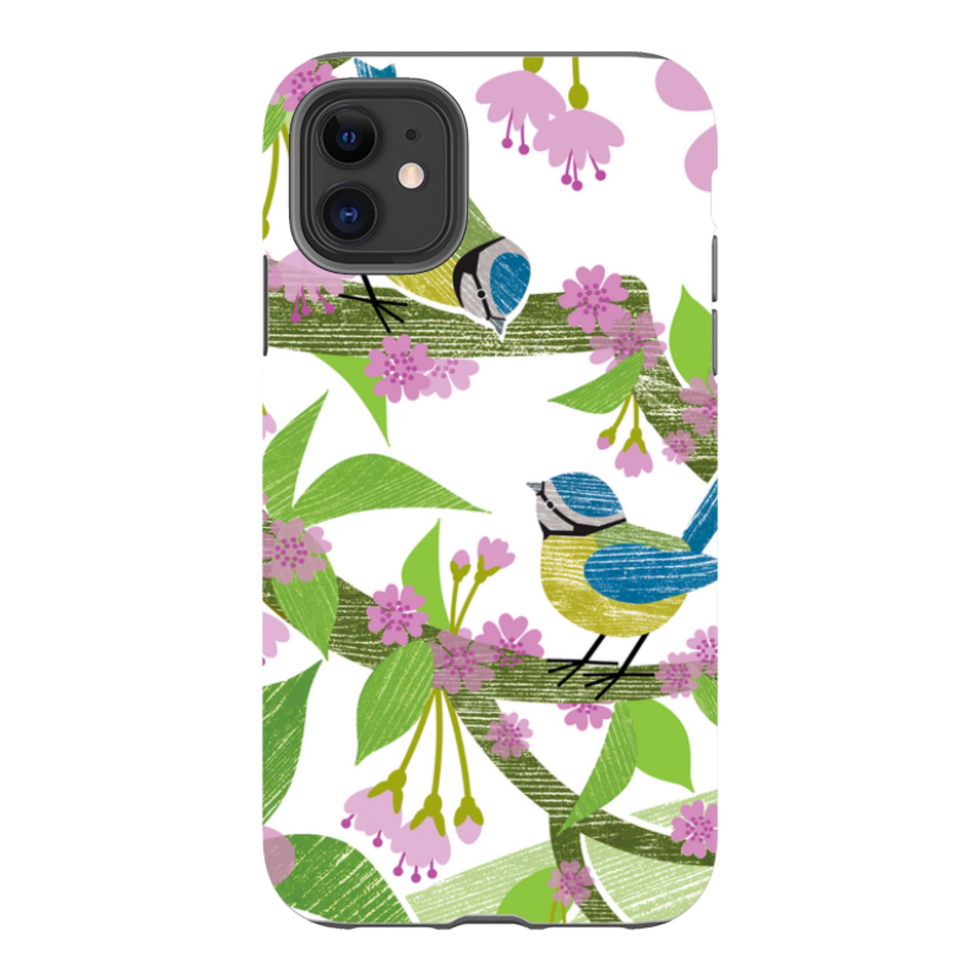 iPhone Tough Case - Blue Tits And Blossom By Liane Payne